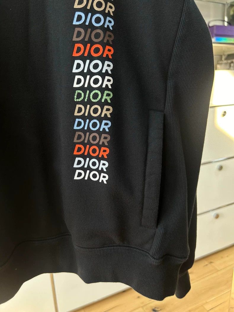 Dior Dior Rainbow Logo Black Hoodie - dmc Size US M / EU 48-50 / 2 - 2 Thumbnail