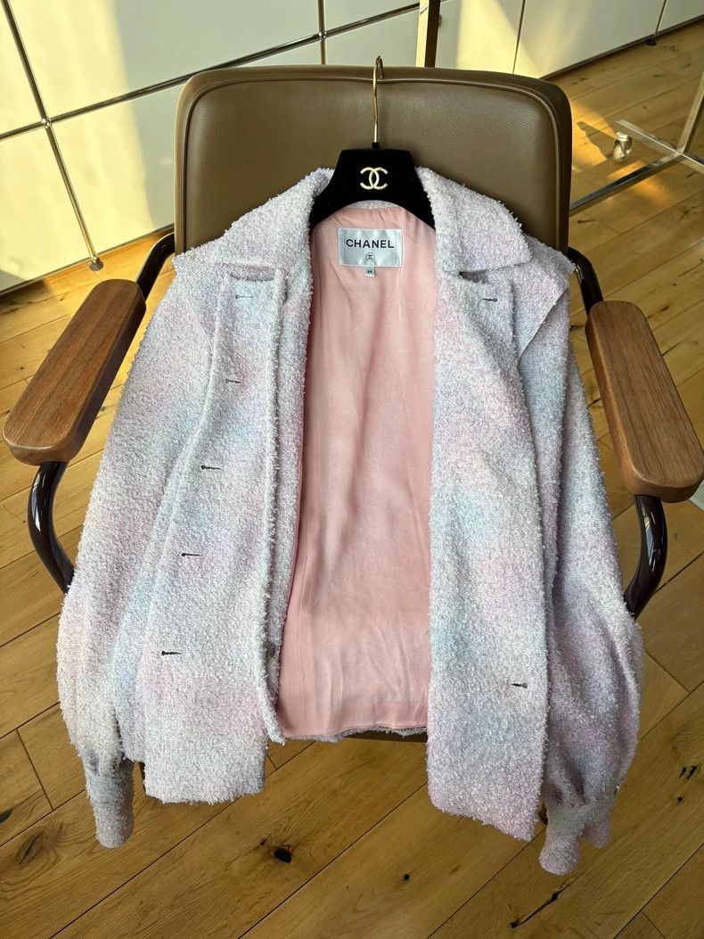 Chanel Chanel Gradient Purple Ruffled Bow Jacket - dmc Size US M / EU 48-50 / 2 - 5 Thumbnail