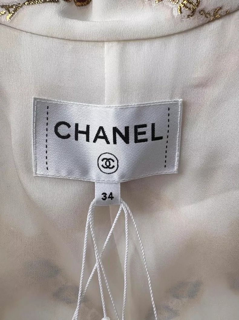 Chanel Chanel 22B Platinum Chain Silk Blouse - dmc Size US XS / EU 42 / 0 - 6 Thumbnail