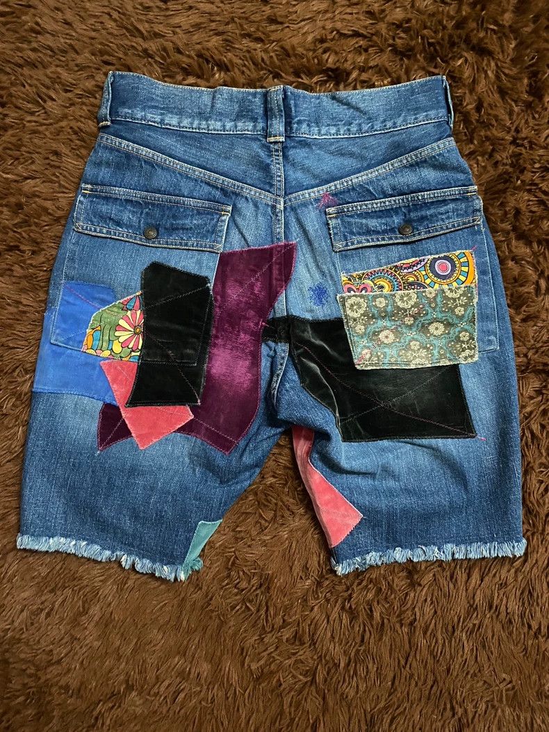 Kapital Kapital FW14 Boro Patchwork Denim Shorts - dmc Size US 28 / EU 44 - 2 Thumbnail