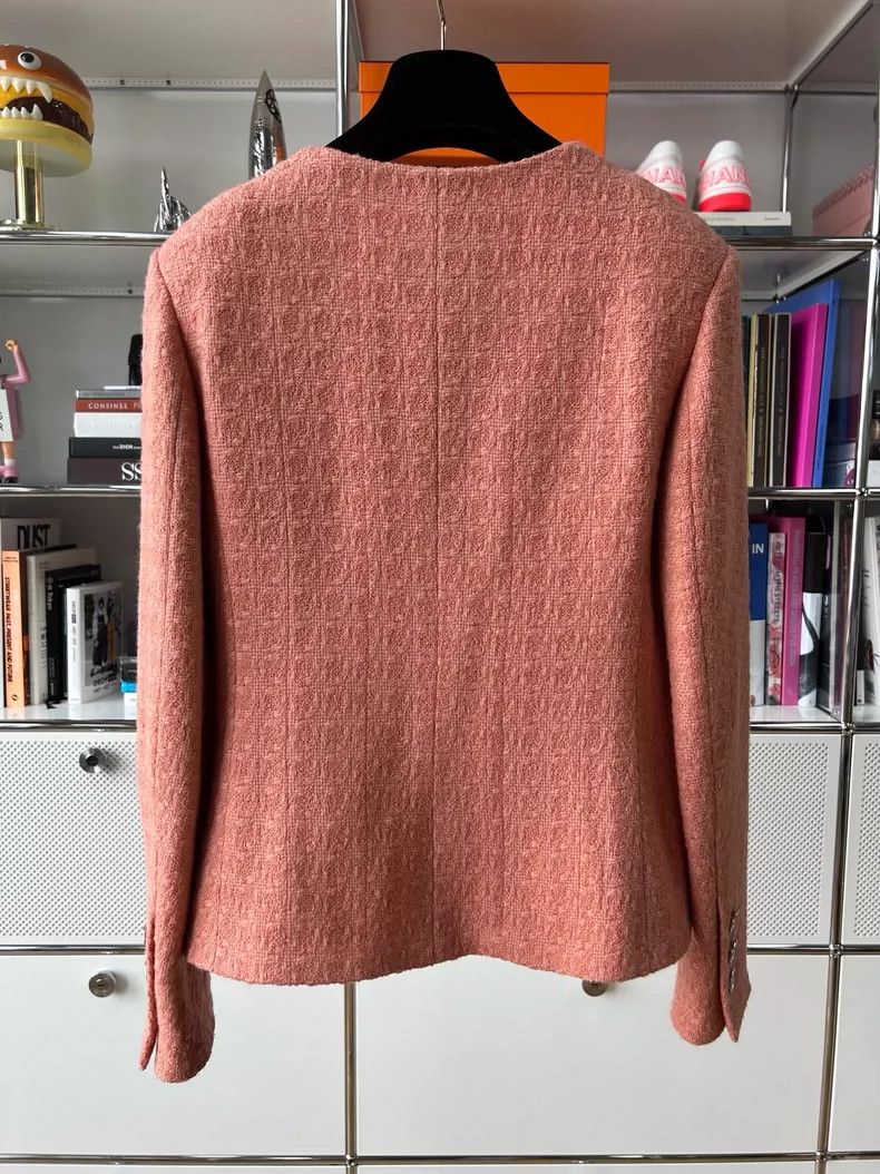Chanel Chanel Salmon Woven Round Neck Four Pocket Jacket - dmc Size US XS / EU 42 / 0 - 2 Thumbnail