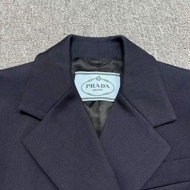 Prada Prada Double-Breasted Navy Blue Coat - dmc Size US M / EU 48-50 / 2 - 3 Thumbnail