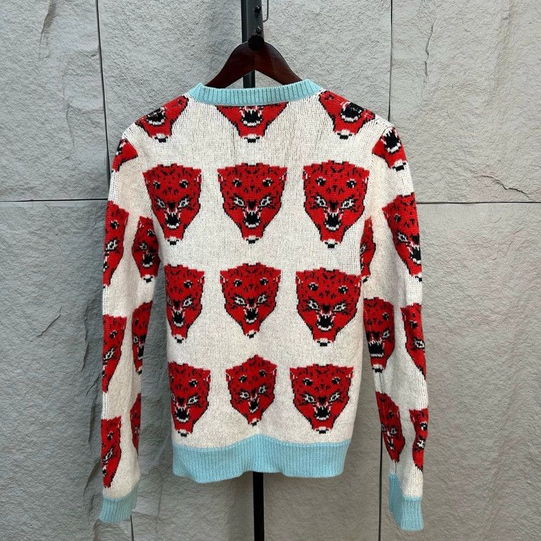 Gucci Gucci Tiger Head Embroidered Knit Sweater - dmc Size US S / EU 44-46 / 1 - 2 Thumbnail