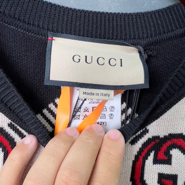 Gucci Gucci Double G Diamond Knit Sweater - dmc Size US M / EU 48-50 / 2 - 6 Thumbnail