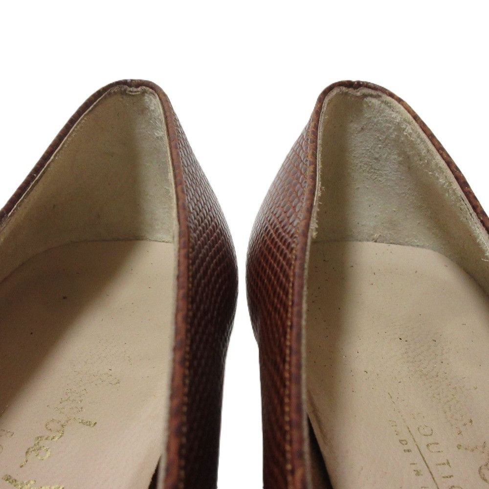 Salvatore Ferragamo Salvatore Ferragamo Salvatore Ferragamo Vara Ribbon Leather Lizard Embossed Pumps Leather Shoes DUTY FREE for USA Size ONE SIZE - 7 Thumbnail