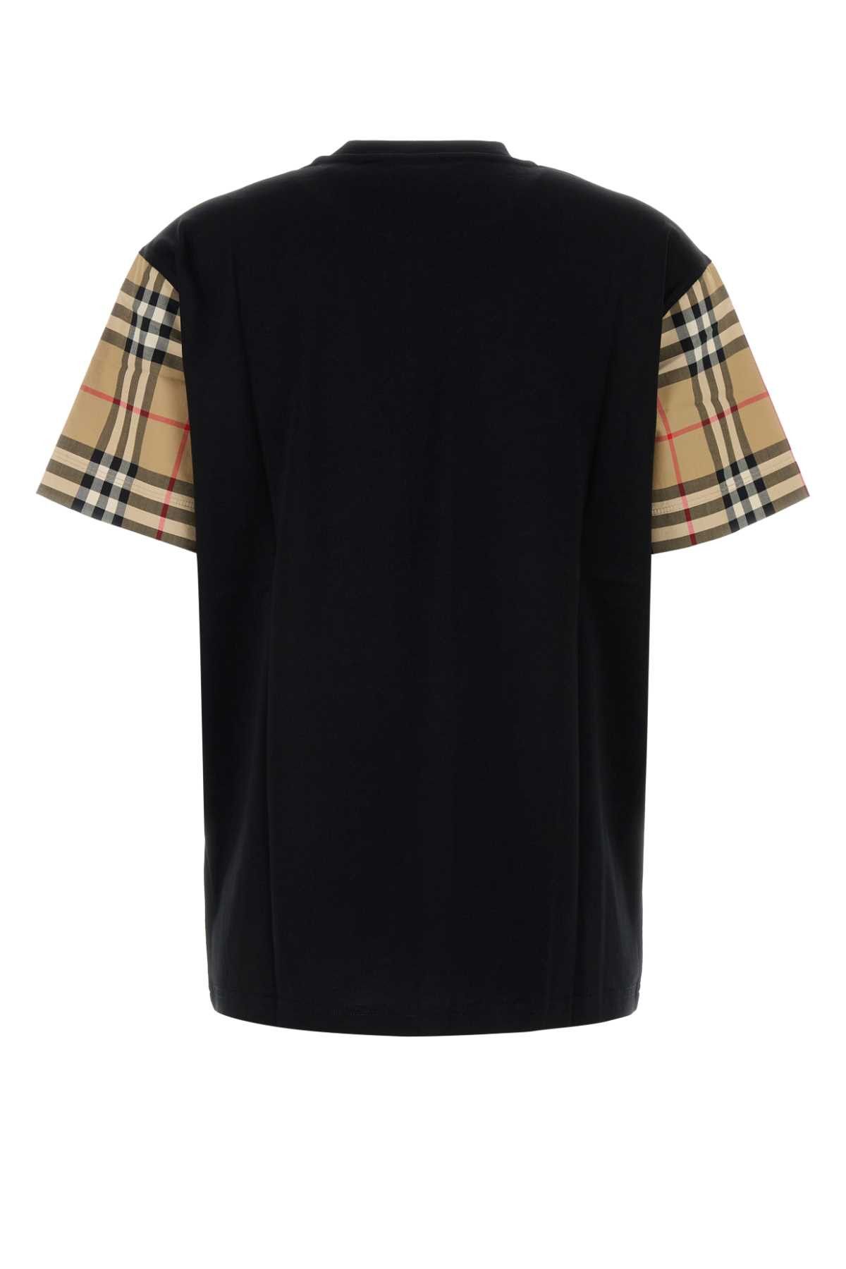 Burberry Black Cotton T-Shirt Size XXS / US 00 / IT 34 - 2 Thumbnail