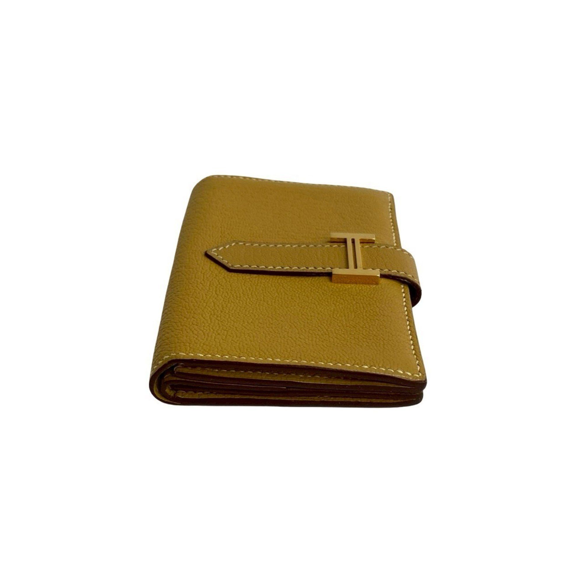 Hermes HERMES Bearn Mini Chevre Leather Business Card Case/Card Case, Yellow, 42052 Size ONE SIZE - 5 Thumbnail