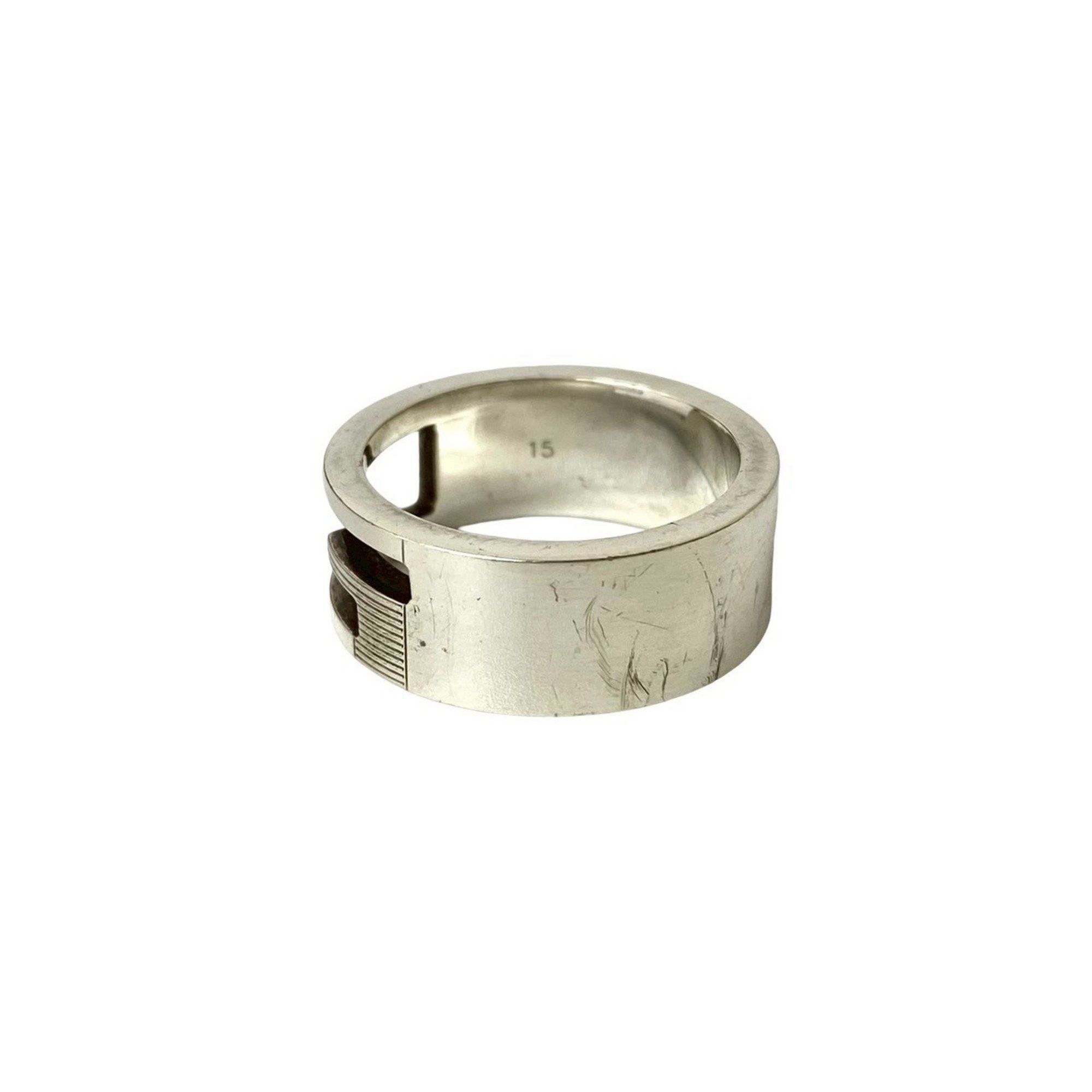 Gucci GUCCI Square G Ring, 925 Sterling Silver, Men's Accessory, 102-4 Size ONE SIZE - 5 Thumbnail