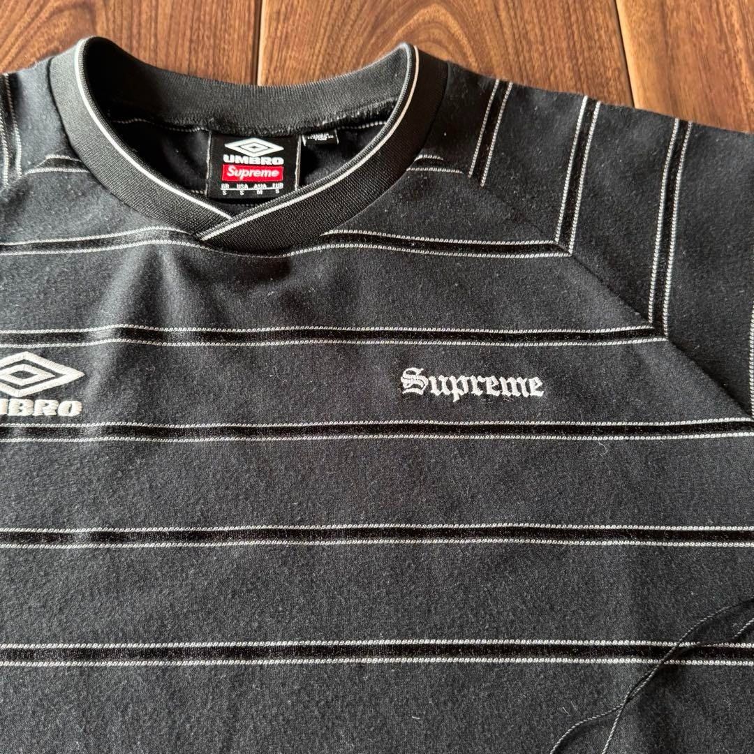 Supreme x Umbro Stripe Soccer Jersey Black