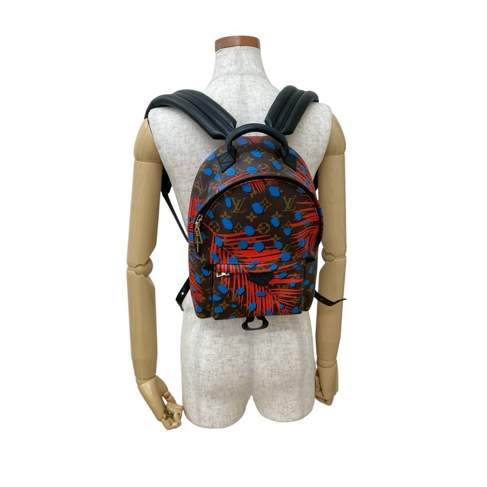 Louis Vuitton LOUIS VUITTON Palm Springs Monogram Jungle Dot Leather Backpack/Daypack, Brown, 30011 Size ONE SIZE - 2 Thumbnail