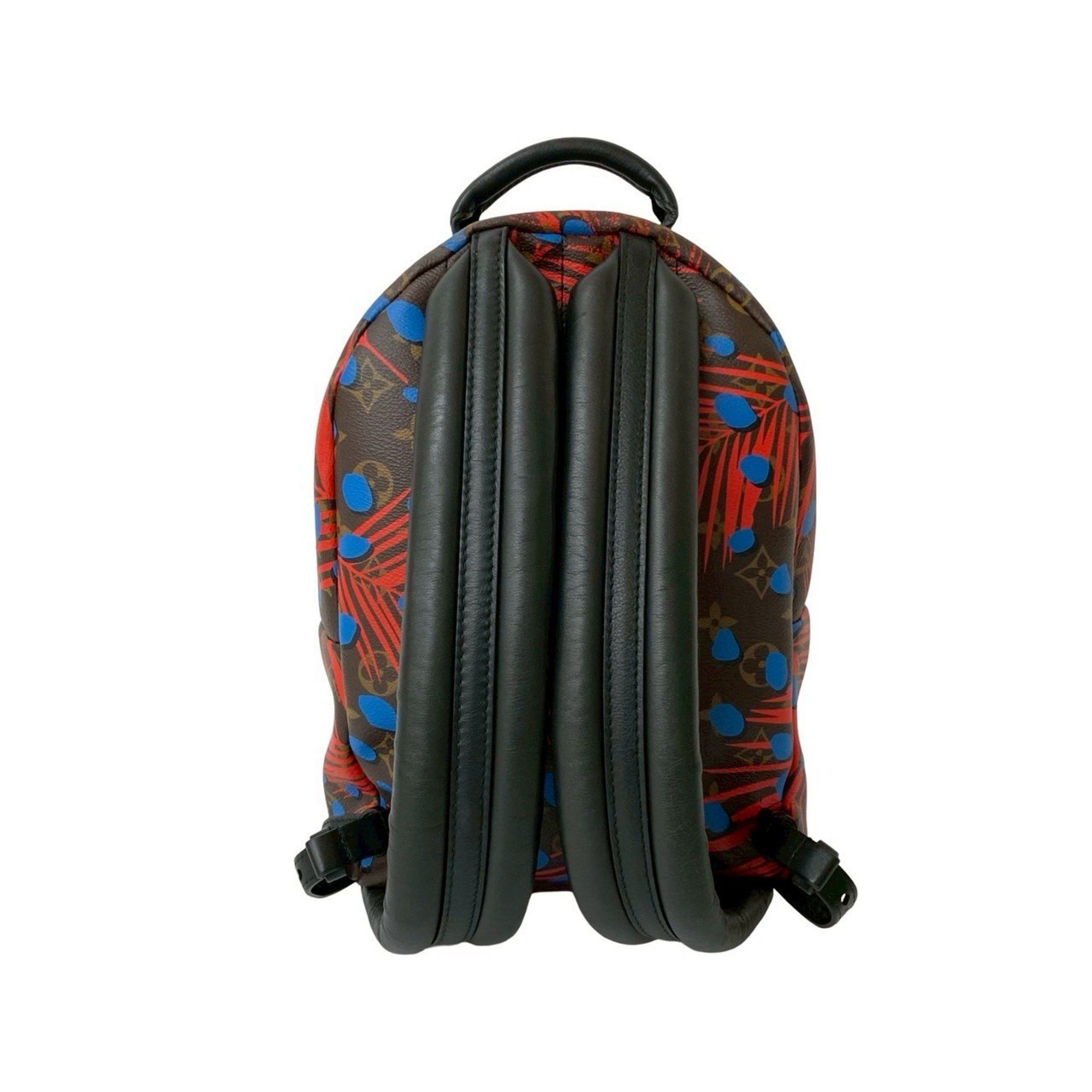 Louis Vuitton LOUIS VUITTON Palm Springs Monogram Jungle Dot Leather Backpack/Daypack, Brown, 30011 Size ONE SIZE - 3 Thumbnail