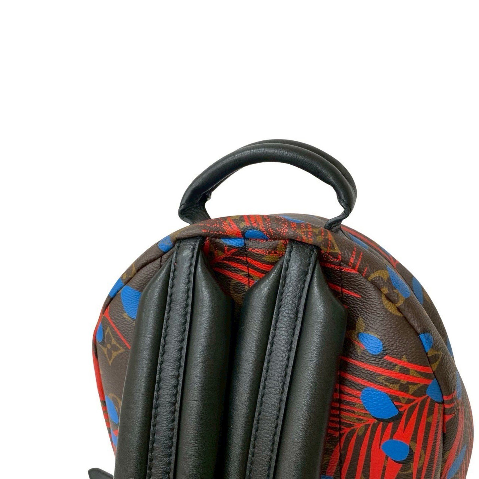 Louis Vuitton LOUIS VUITTON Palm Springs Monogram Jungle Dot Leather Backpack/Daypack, Brown, 30011 Size ONE SIZE - 4 Thumbnail