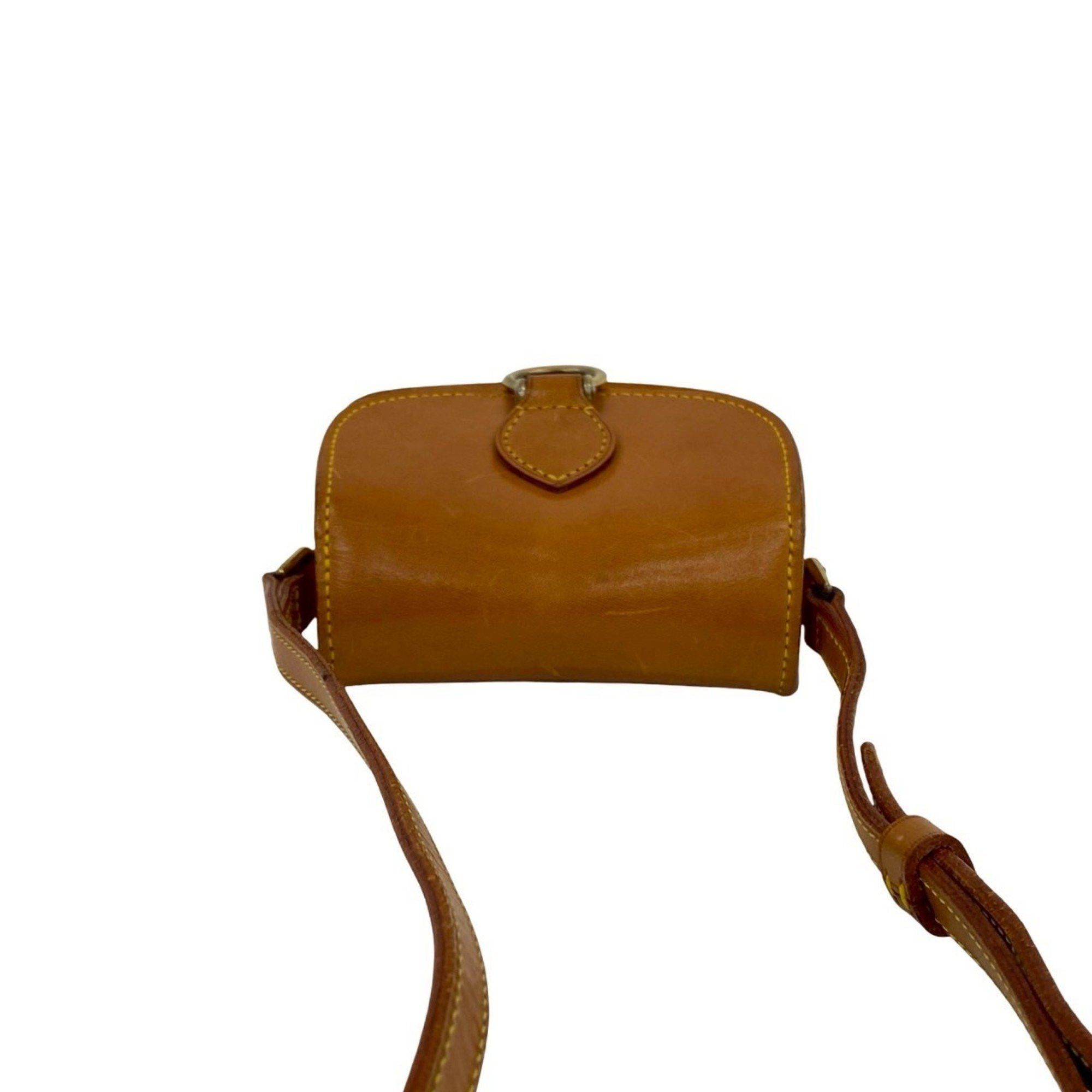 Louis Vuitton LOUIS VUITTON Mini Saint-Cloud Leather Shoulder Bag/Pochette in Camel Brown (26101) Size ONE SIZE - 4 Thumbnail