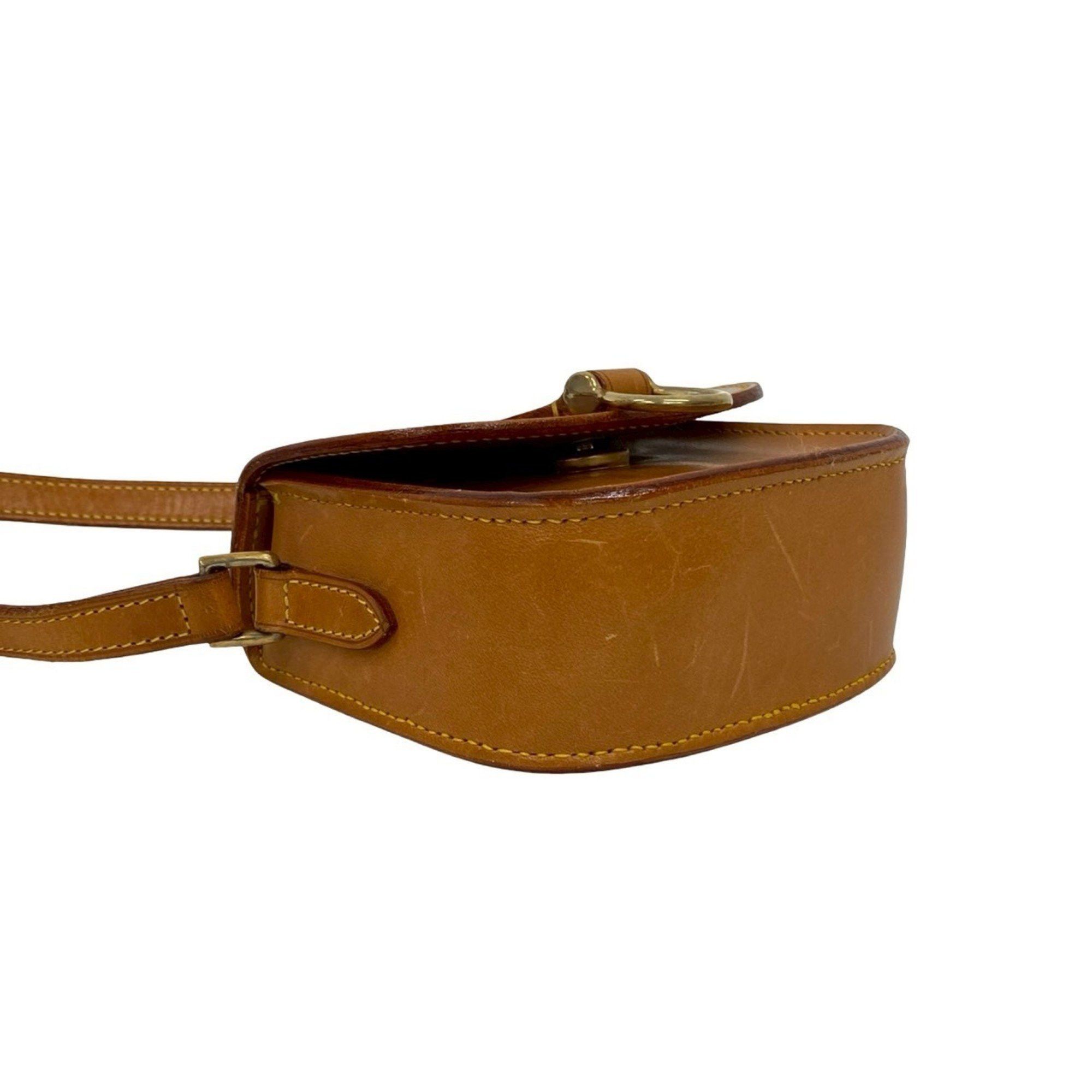 Louis Vuitton LOUIS VUITTON Mini Saint-Cloud Leather Shoulder Bag/Pochette in Camel Brown (26101) Size ONE SIZE - 7 Thumbnail