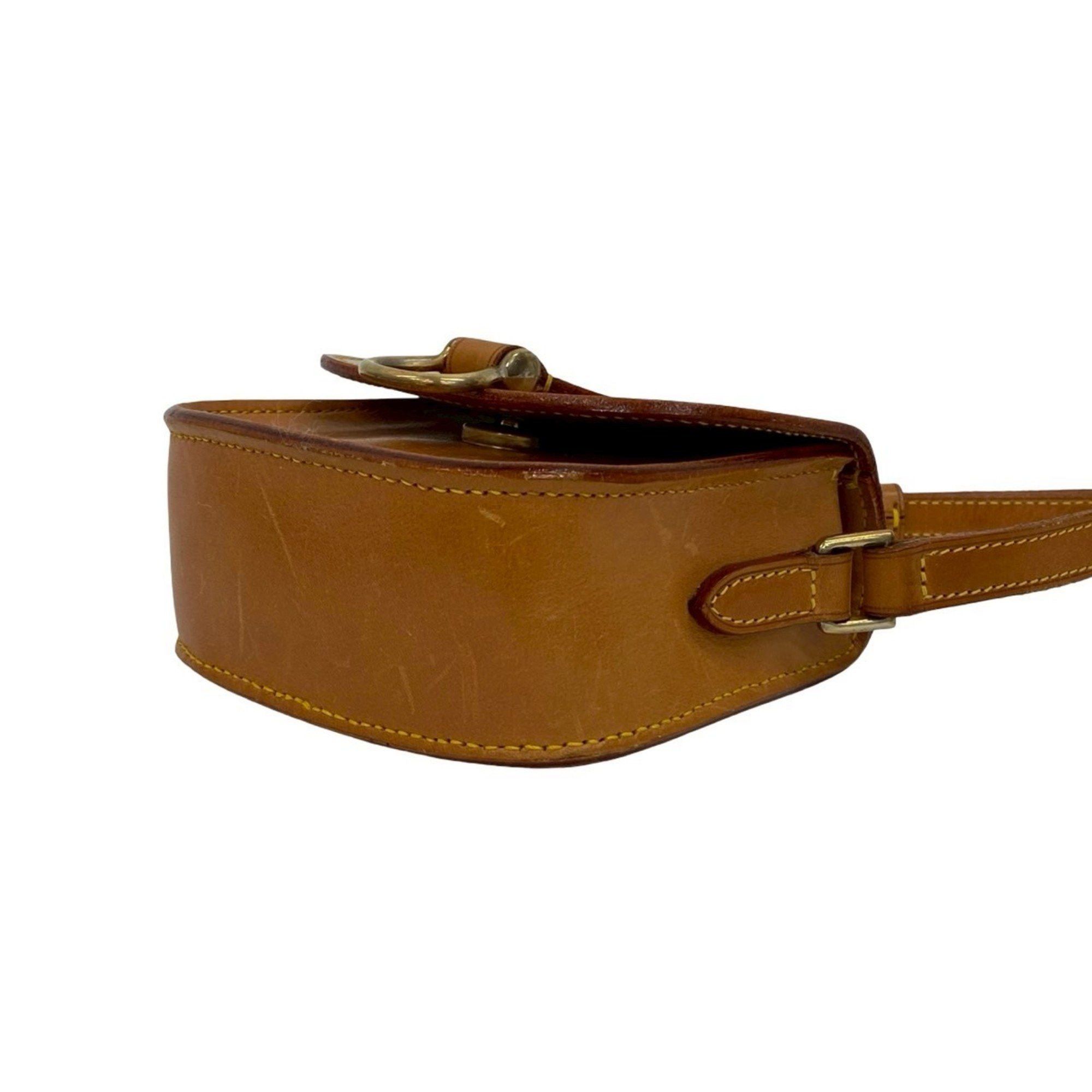 Louis Vuitton LOUIS VUITTON Mini Saint-Cloud Leather Shoulder Bag/Pochette in Camel Brown (26101) Size ONE SIZE - 8 Thumbnail