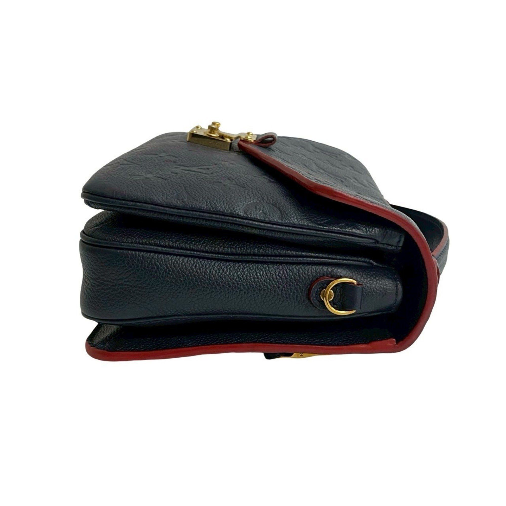 Louis Vuitton LOUIS VUITTON Pochette Metis MM Monogram Empreinte Leather Shoulder Bag/Handbag Navy 31242 Size ONE SIZE - 6 Thumbnail
