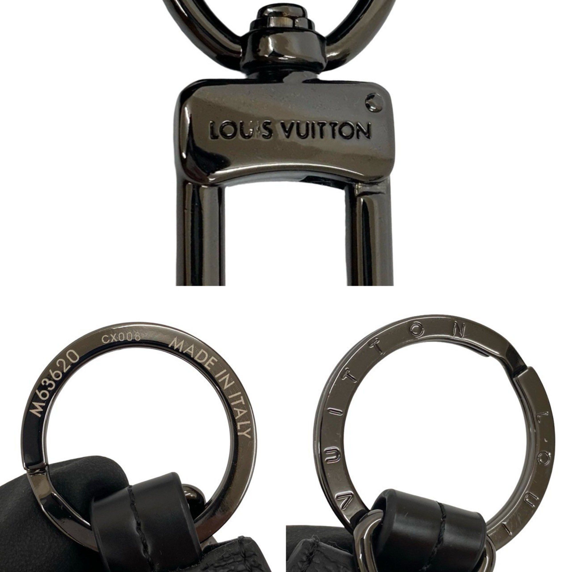Louis Vuitton Louis Vuitton Porte-Clés Cloche Clés Monogram Eclipse Leather Keychain in Black 41640 Size ONE SIZE - 2 Thumbnail