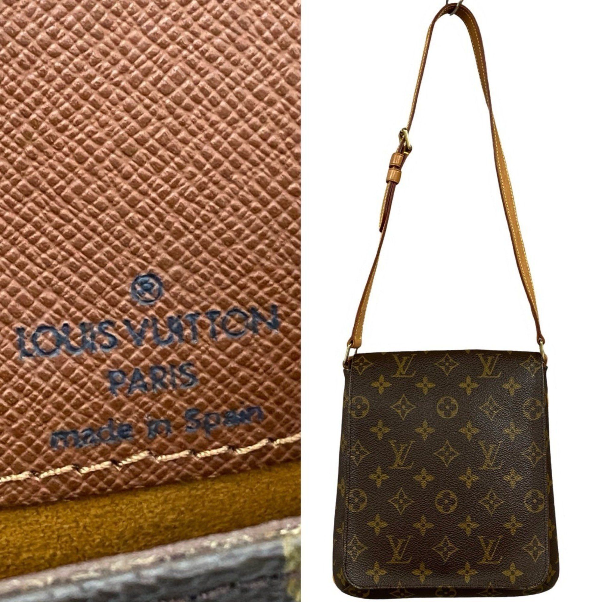 Louis Vuitton LOUIS VUITTON Musette Salsa Monogram Leather Mini Shoulder Bag/Pochette in Brown (25680) Size ONE SIZE - 3 Thumbnail