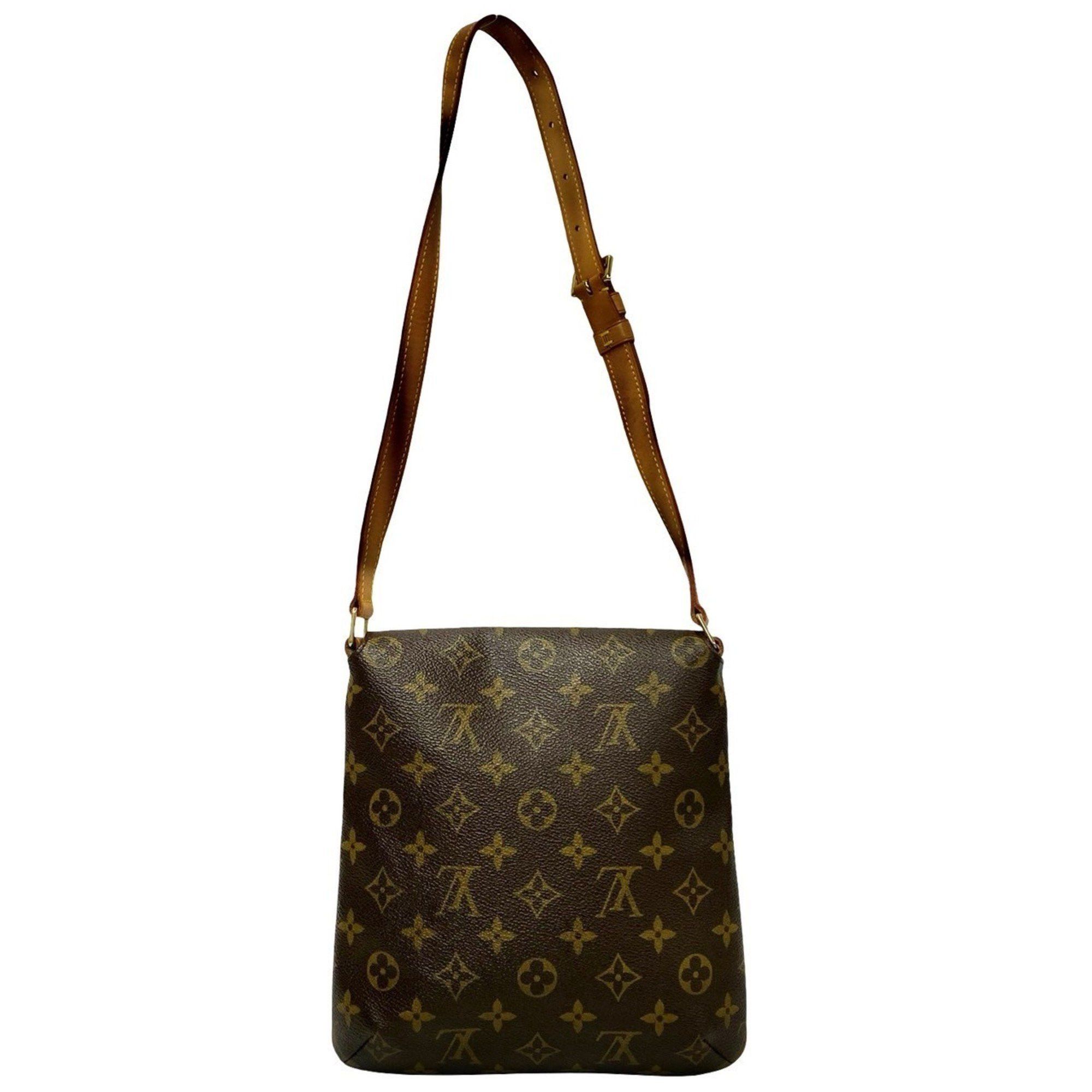 Louis Vuitton LOUIS VUITTON Musette Salsa Monogram Leather Mini Shoulder Bag/Pochette in Brown (25680) Size ONE SIZE - 4 Thumbnail