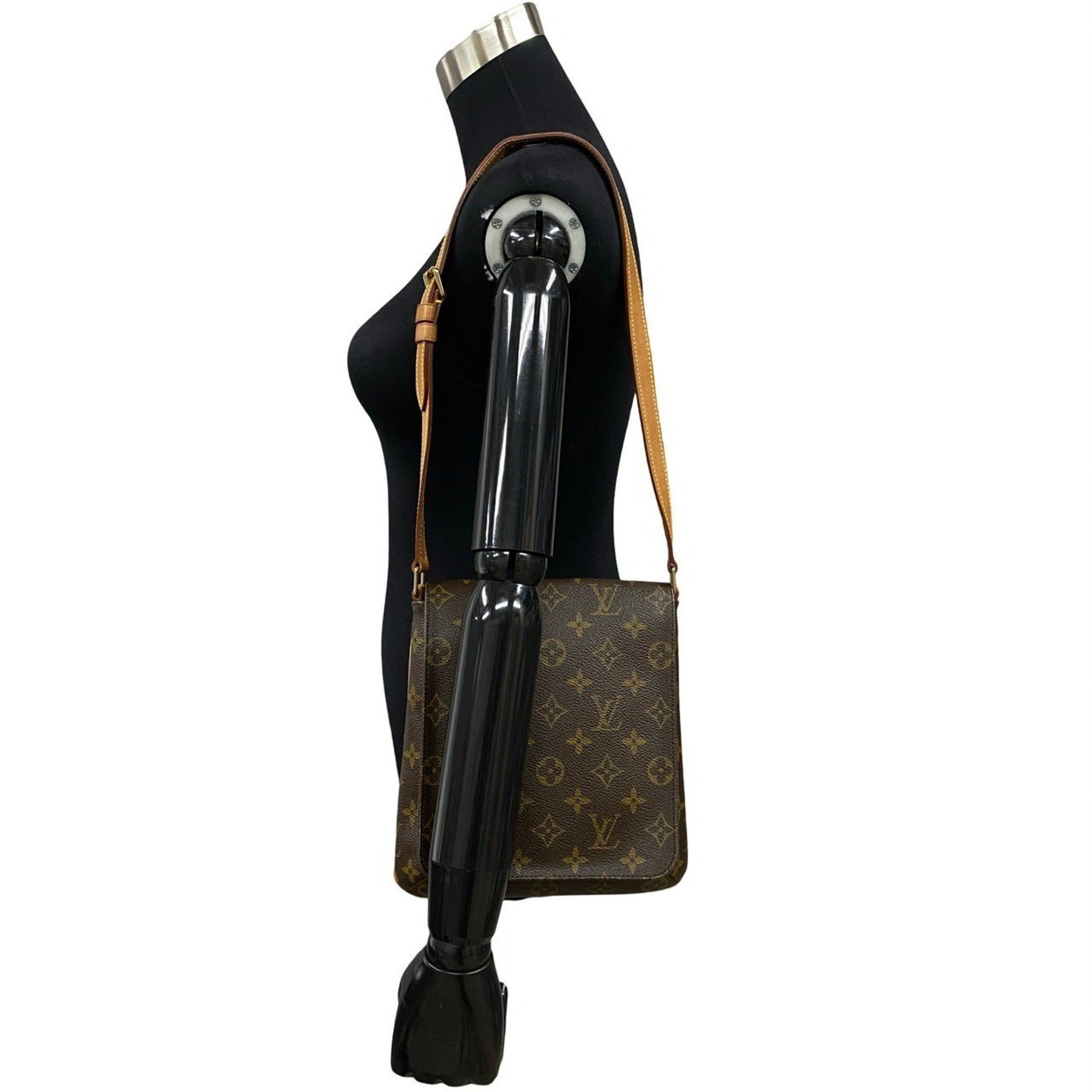 Louis Vuitton LOUIS VUITTON Musette Salsa Monogram Leather Mini Shoulder Bag/Pochette in Brown (25680) Size ONE SIZE - 2 Thumbnail
