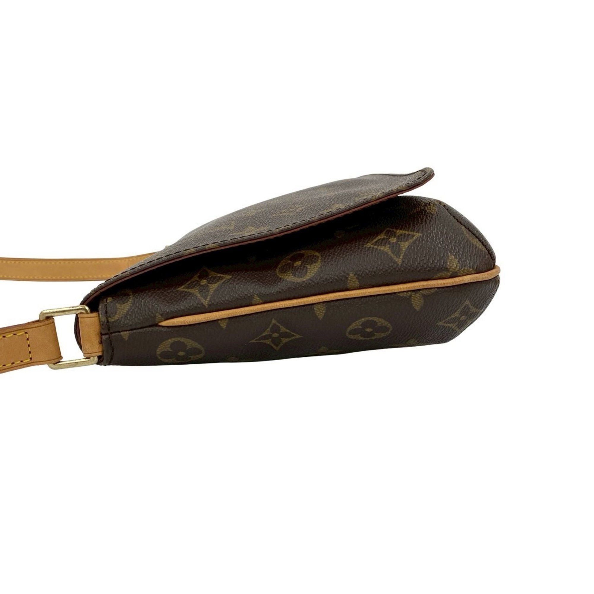 Louis Vuitton LOUIS VUITTON Musette Tango Monogram Leather Semi-Shoulder Bag, Brown, 40387 Size ONE SIZE - 5 Thumbnail