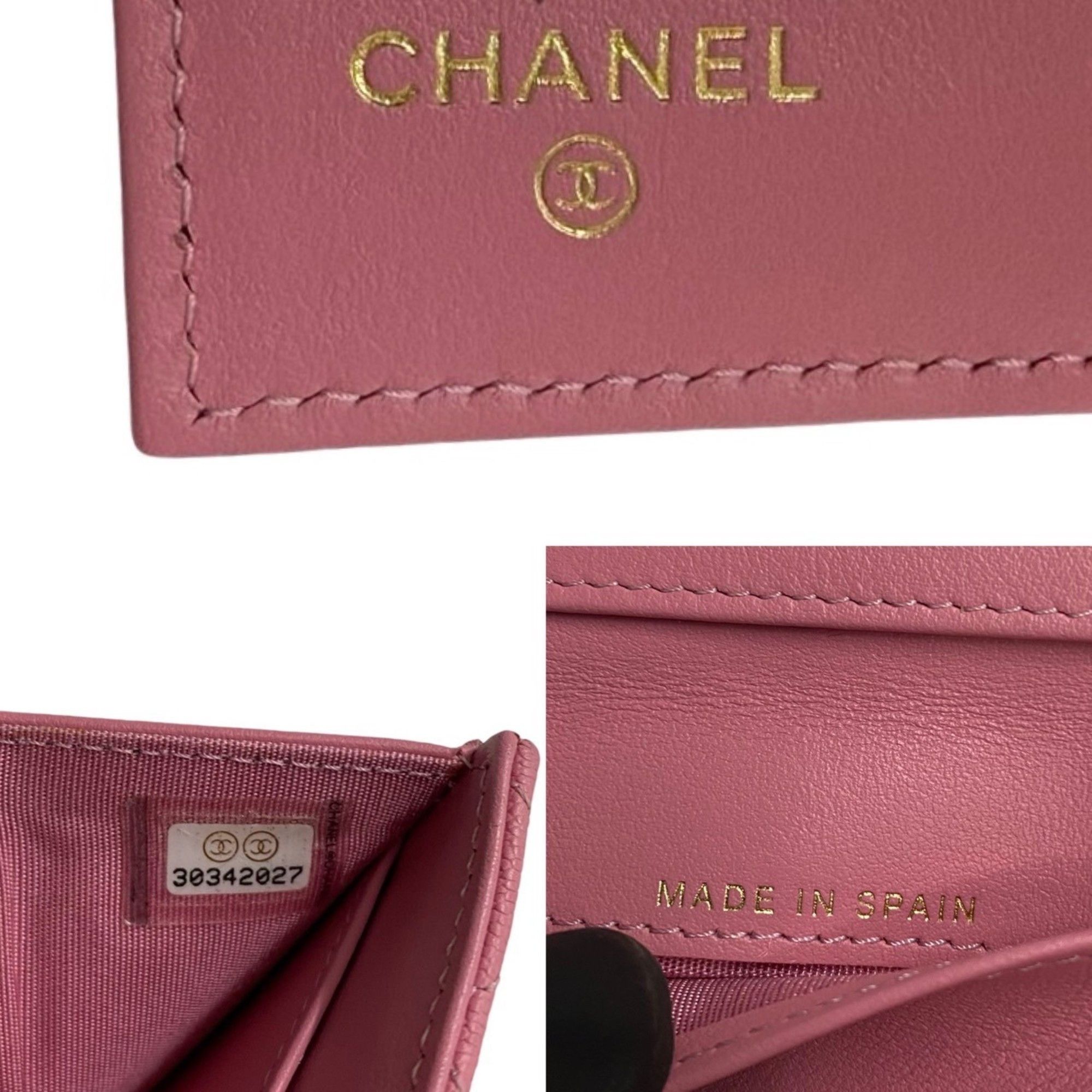 Chanel CHANEL Boy Chanel Caviar Leather Tri-fold Wallet, Pink, 77413 Size ONE SIZE - 2 Thumbnail
