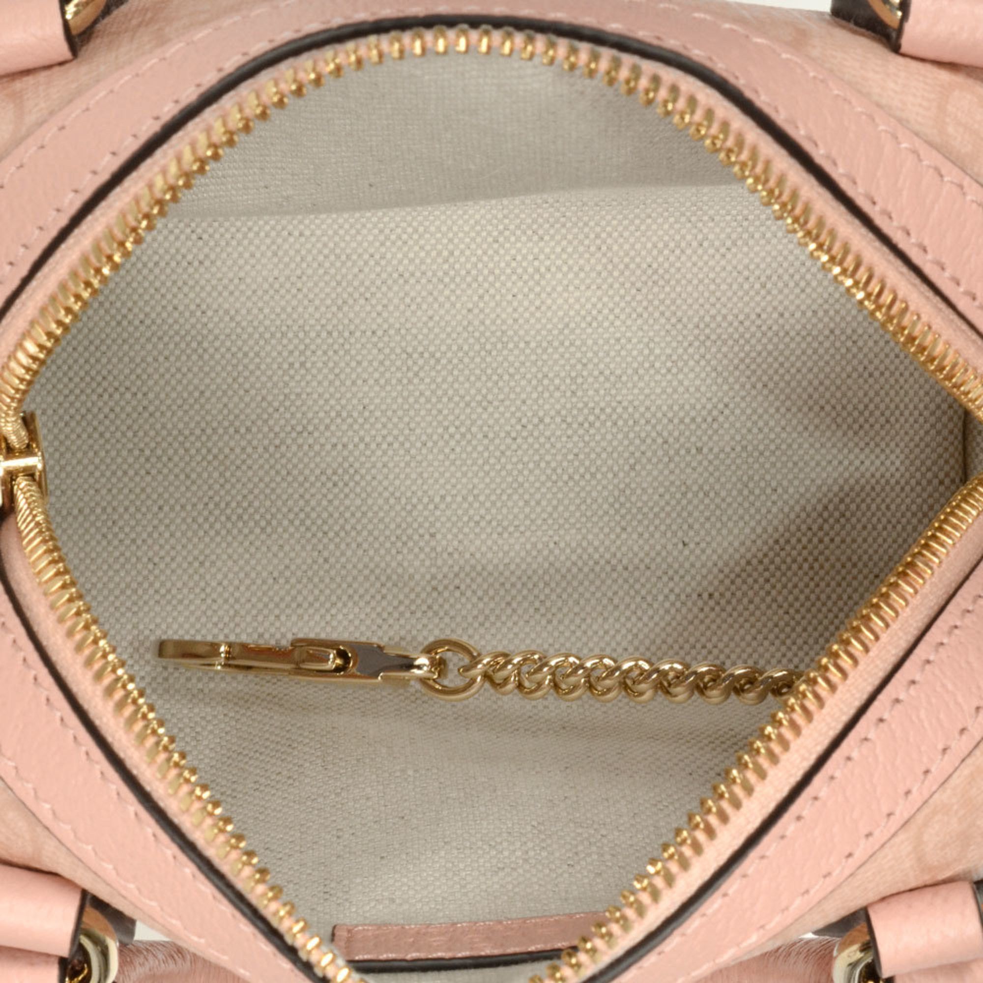 Gucci Gucci Ophidia Super Mini Handbag GG Supreme Canvas 781490 Pink Shoulder Bag Size ONE SIZE - 5 Thumbnail