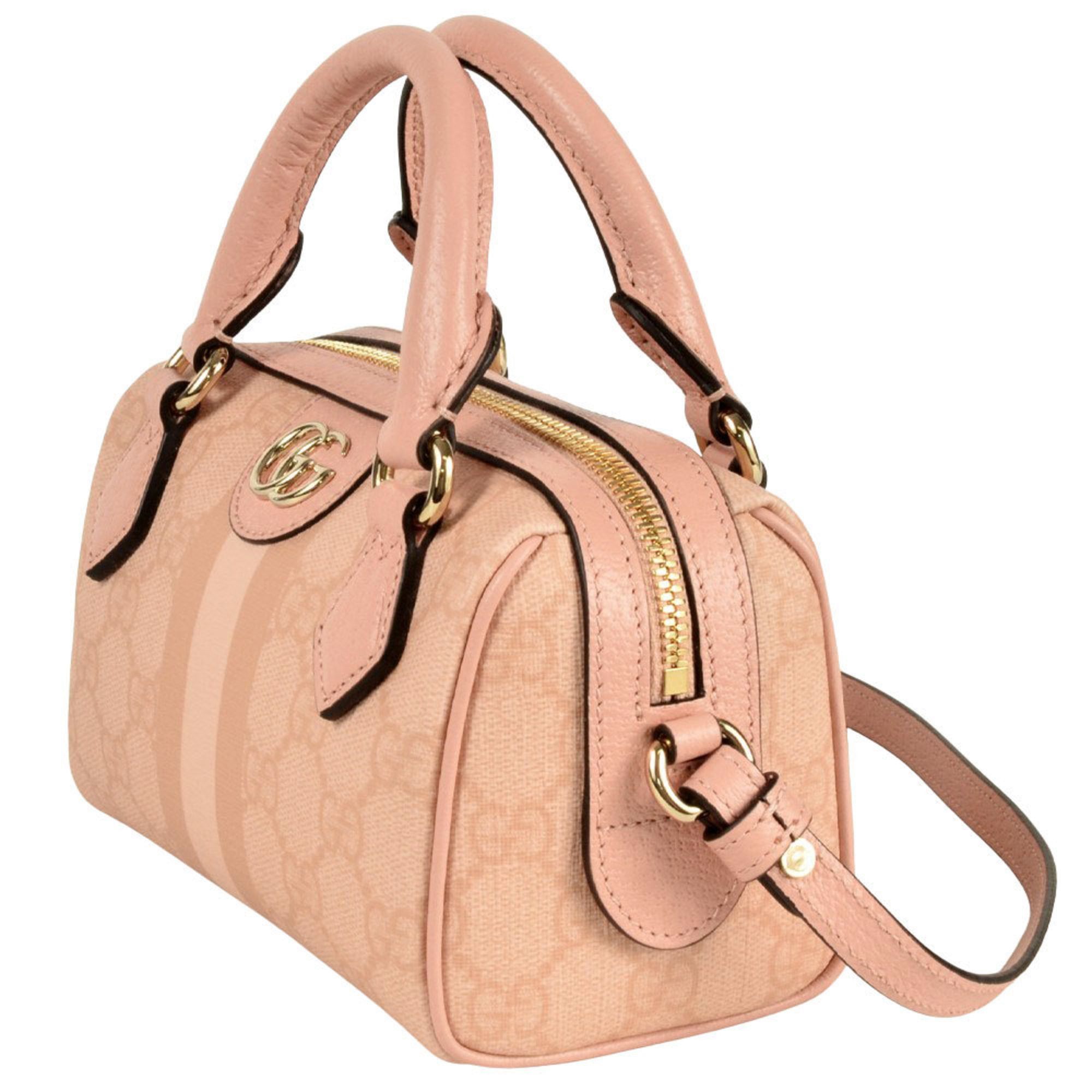 Gucci Gucci Ophidia Super Mini Handbag GG Supreme Canvas 781490 Pink Shoulder Bag Size ONE SIZE - 2 Thumbnail