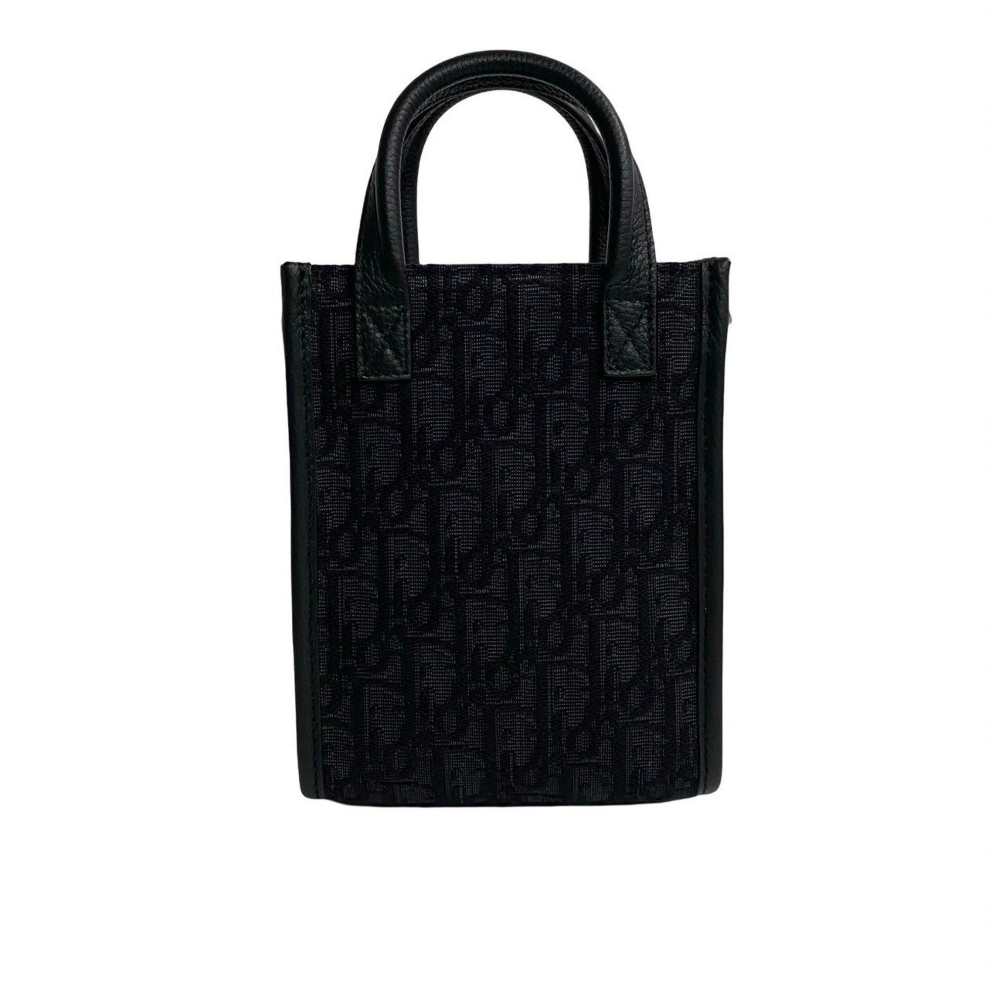 Christian Dior North-South Oblique Canvas and Leather 2-Way