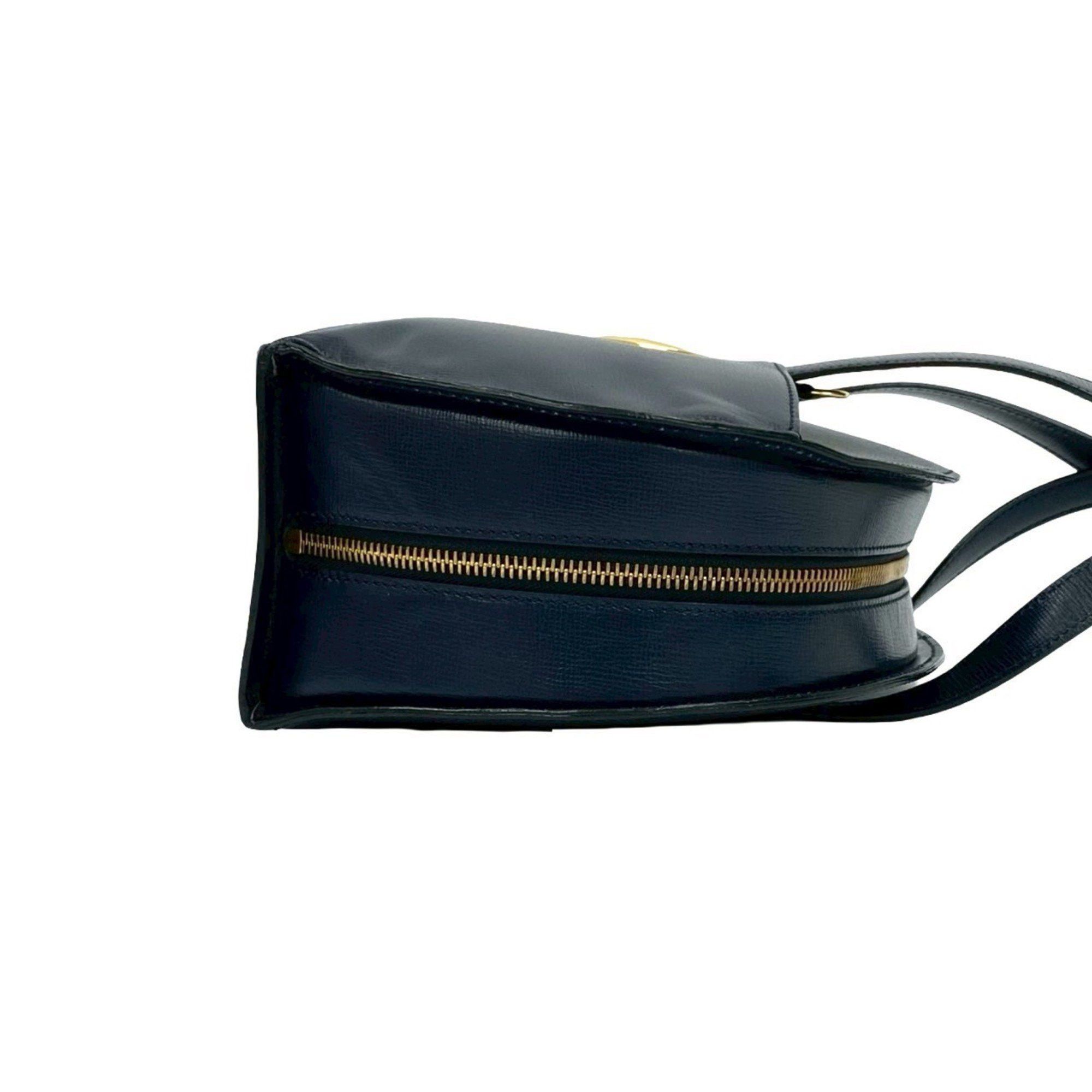 Dior Christian Dior CD logo hardware leather genuine handbag Boston bag tote navy 31989 Size ONE SIZE - 6 Thumbnail