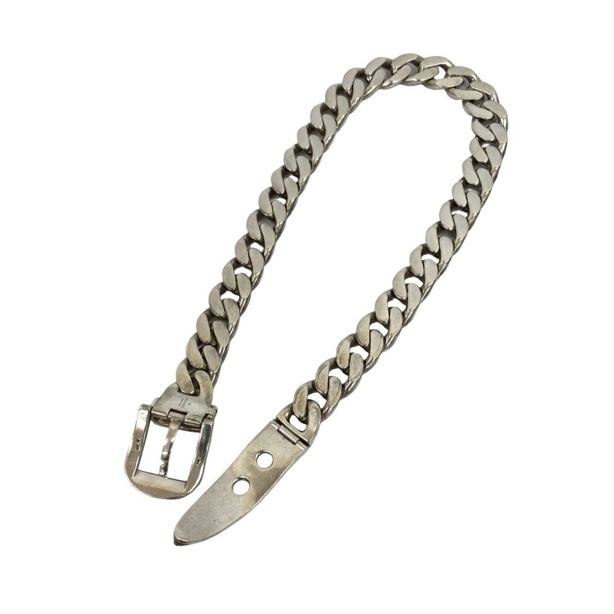 Gucci GUCCI Arabesque Cat Head Curb Chain Necklace in Sterling Silver (925) 68420 Size ONE SIZE - 7 Thumbnail