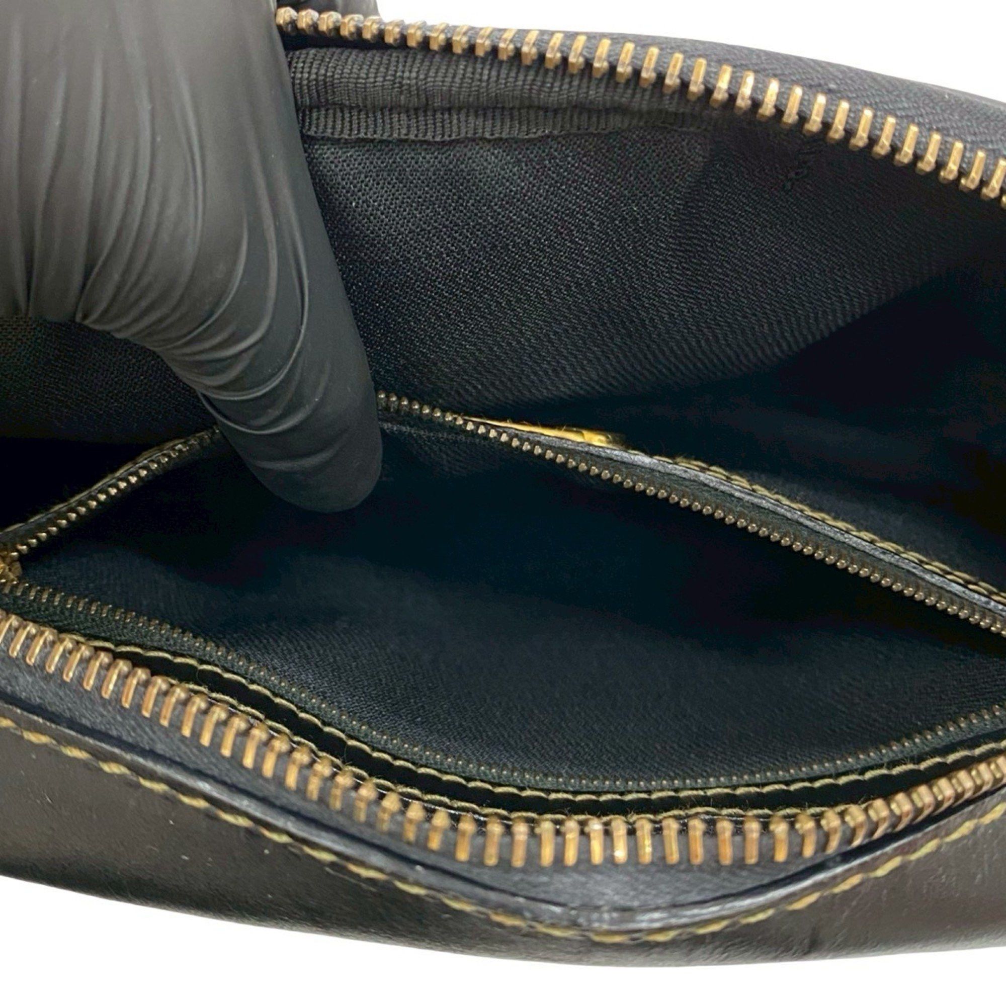 Fendi FENDI FF logo motif leather mini shoulder bag/pouch/sacoche in brown 54365 Size ONE SIZE - 10 Thumbnail