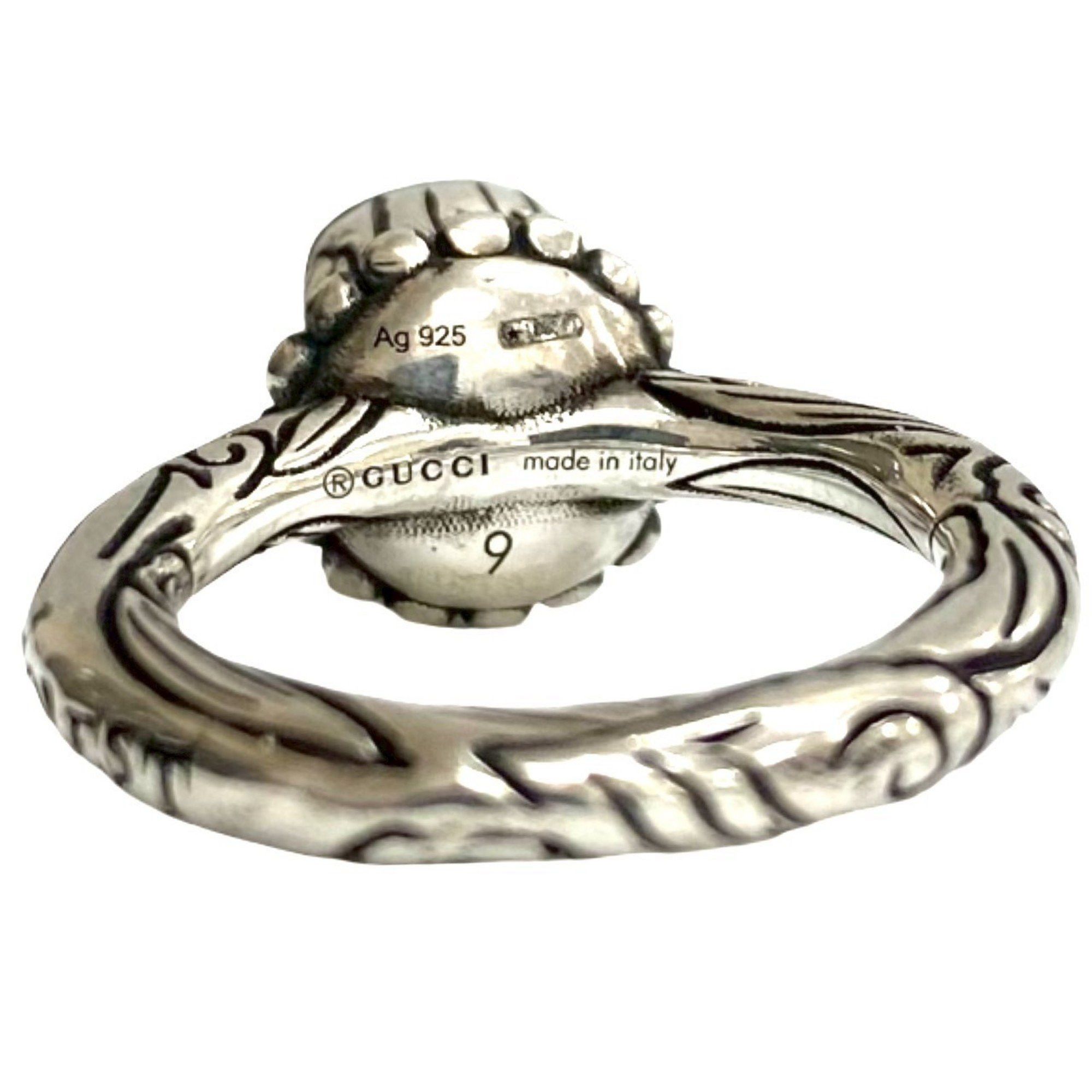 Gucci GUCCI Anger Forest Eagle Head Ring in 925 Sterling Silver, Women's, 34278 Size ONE SIZE - 3 Thumbnail