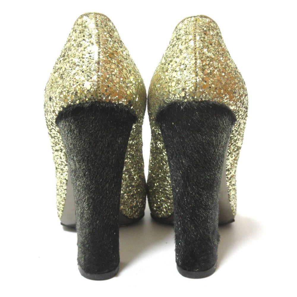 Miu Miu Miu Miu Miu Miu Glitter Haircalf Pumps Leather Shoes DUTY FREE for USA Size ONE SIZE - 5 Thumbnail
