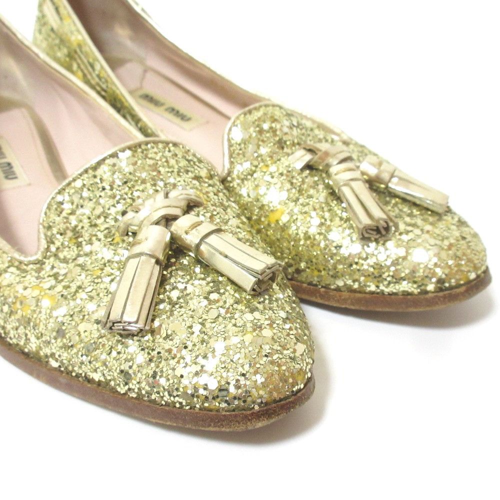 Miu Miu Miu Miu Miu Miu Glitter Tassel Flat Shoes Others Shoes DUTY FREE for USA Size ONE SIZE - 4 Thumbnail