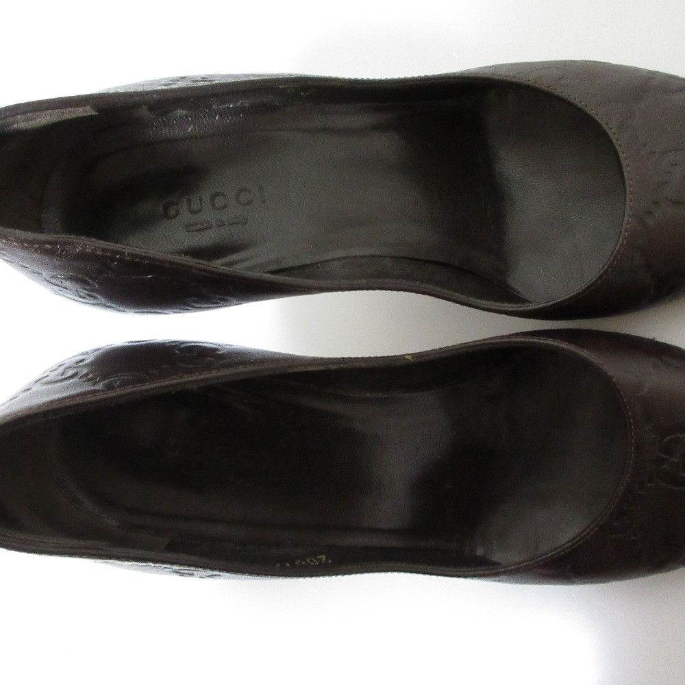 Gucci Gucci Gucci GG Shima Leather Pumps Leather Shoes DUTY FREE for USA Size ONE SIZE - 9 Thumbnail