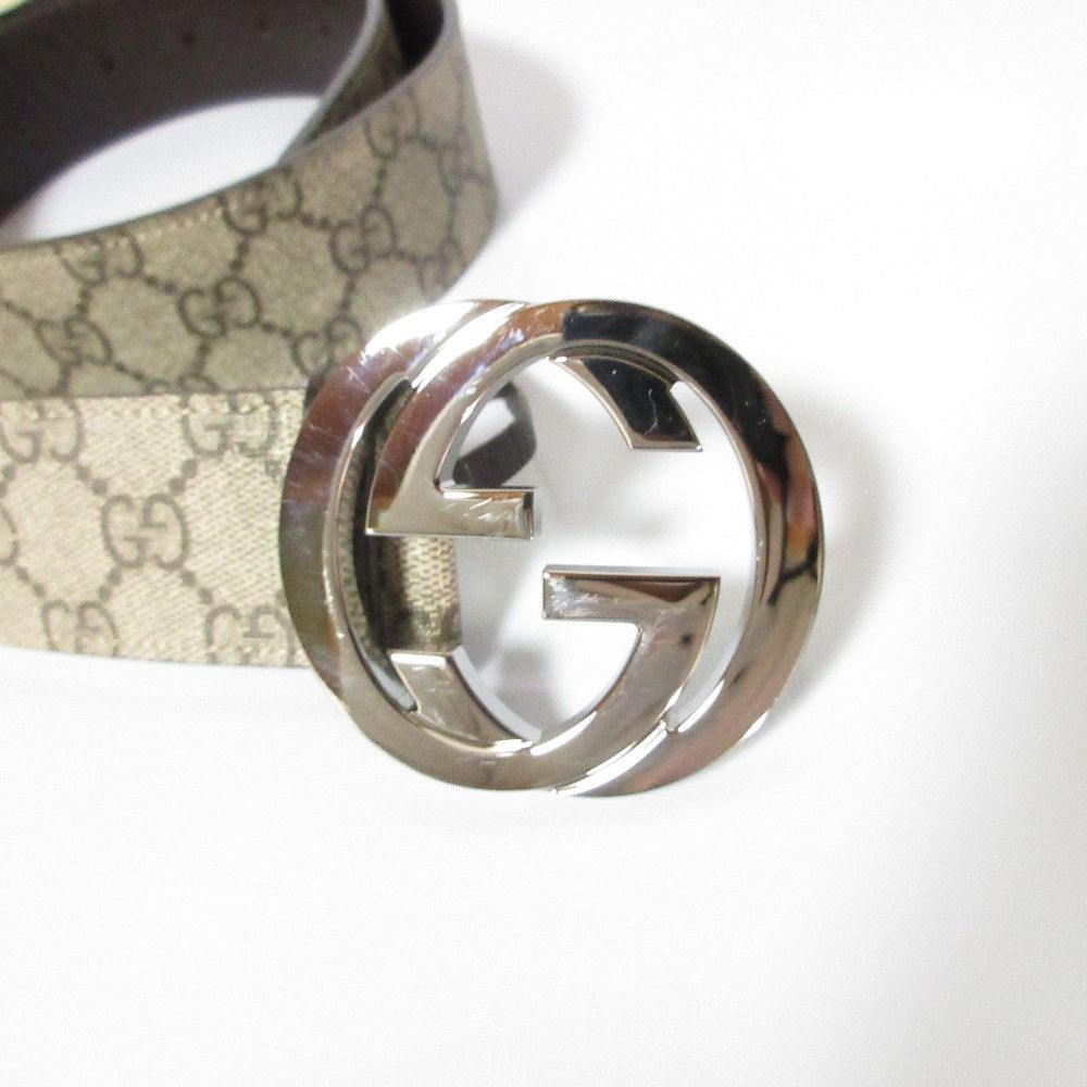 Gucci Gucci Gucci Interlocking G GG Pattern PVC Leather Belt Canvas Other DUTY FREE for USA Size ONE SIZE - 3 Thumbnail