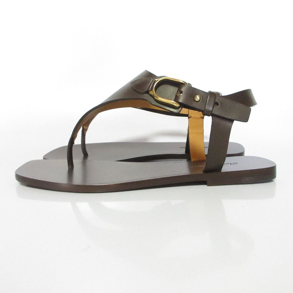 Ralph Lauren Ralph Lauren Ralph Lauren Delancie Leather Thong Sandals Leather Shoes DUTY FREE for USA Size ONE SIZE - 2 Thumbnail