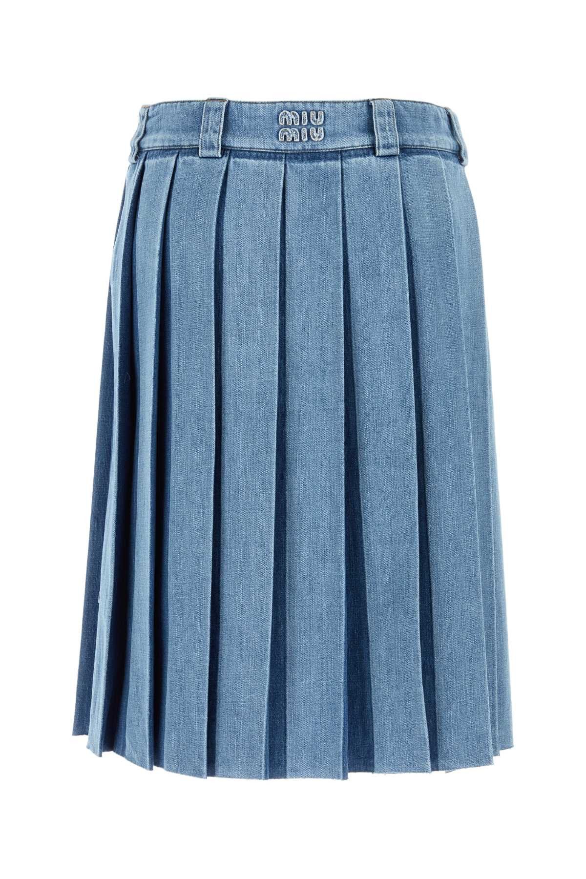 Miu Miu Denim Skirt Size 28" / US 6 / IT 42 - 2 Thumbnail