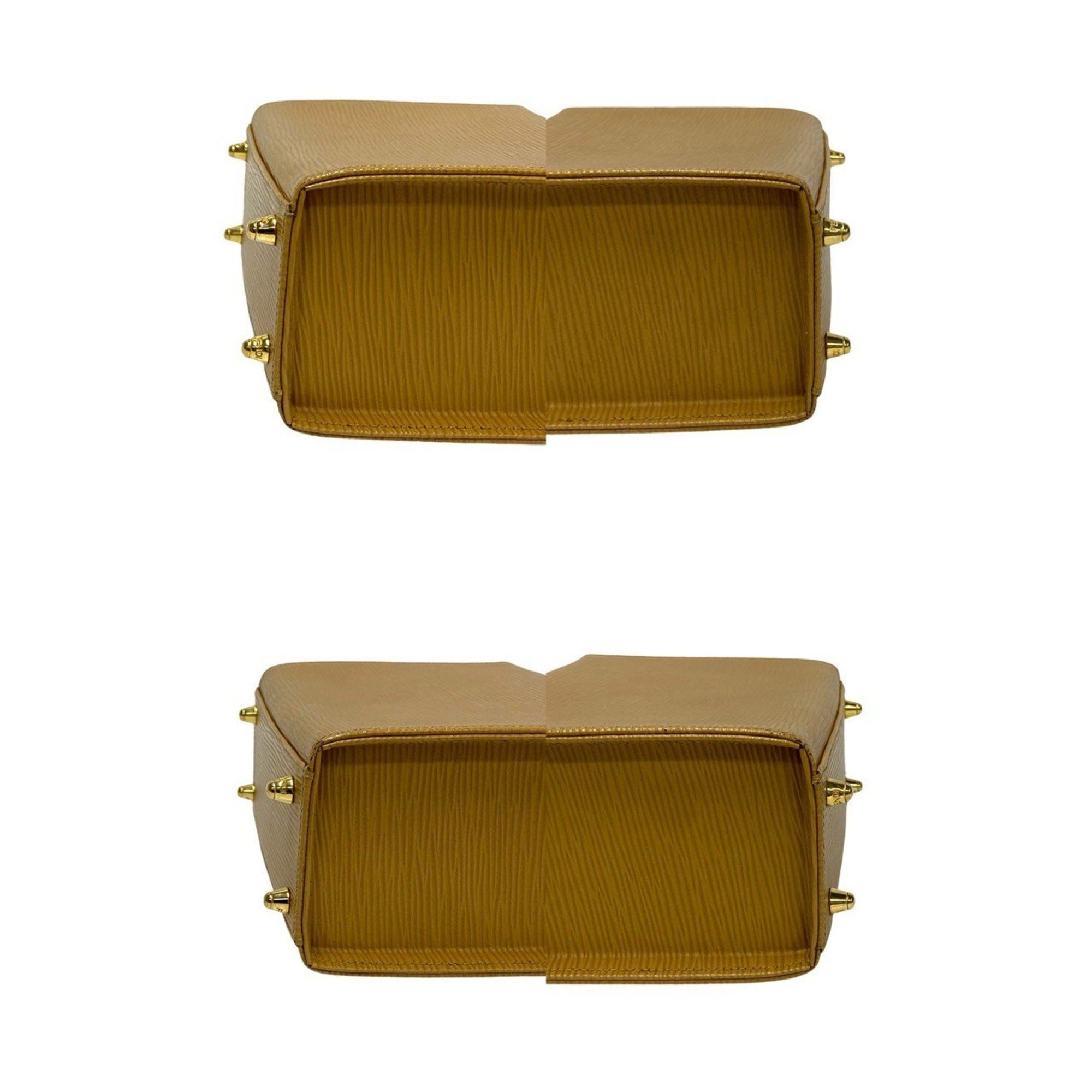 Fendi FENDI logo hardware, Epi leather, genuine leather 2-way mini handbag/shoulder bag/pouch, beige 53238 Size ONE SIZE - 6 Thumbnail