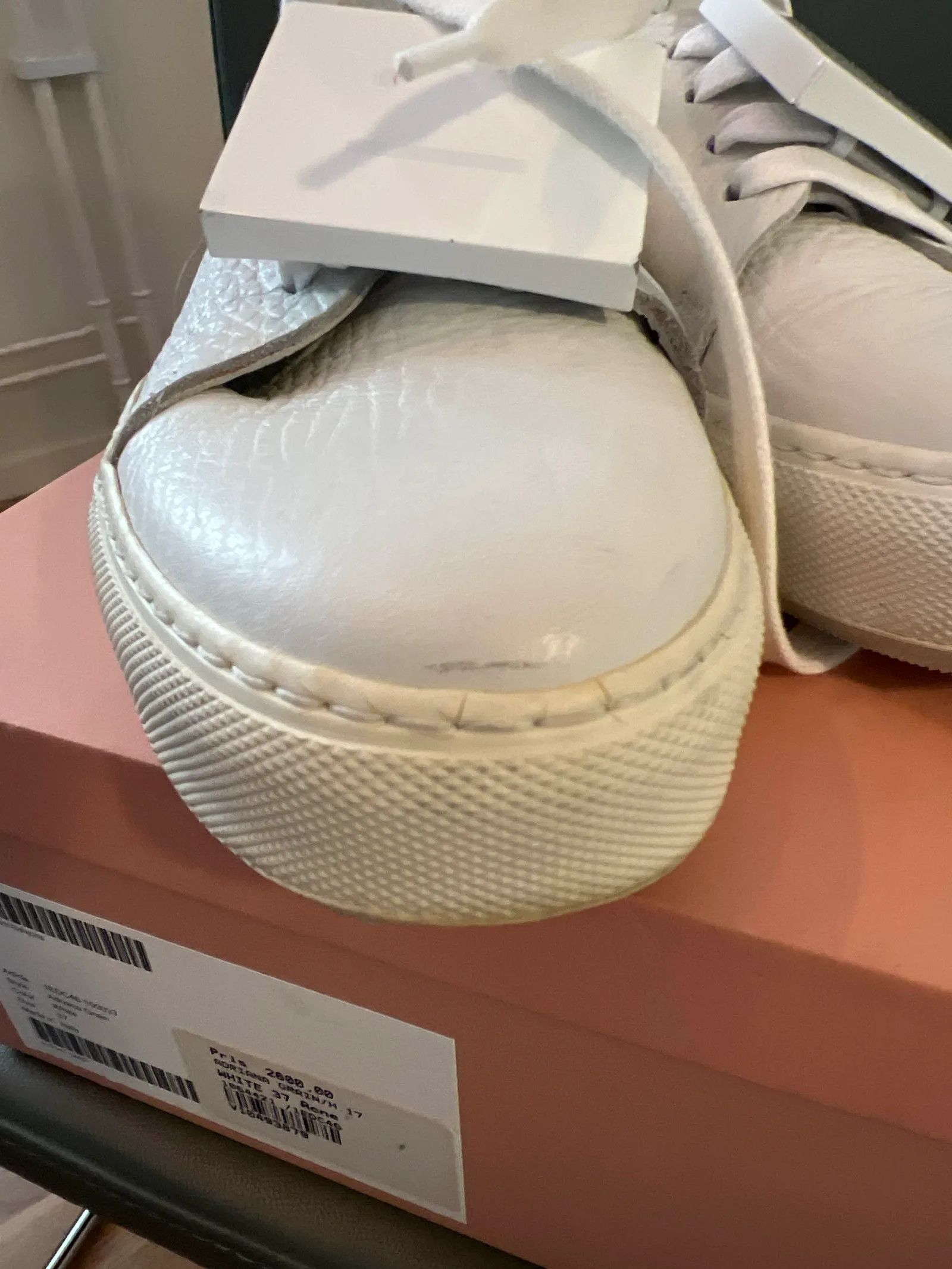 Acne Studios Acne Studios Adriana Grain Sneakers Size US 7 / IT 37 - 9 Thumbnail