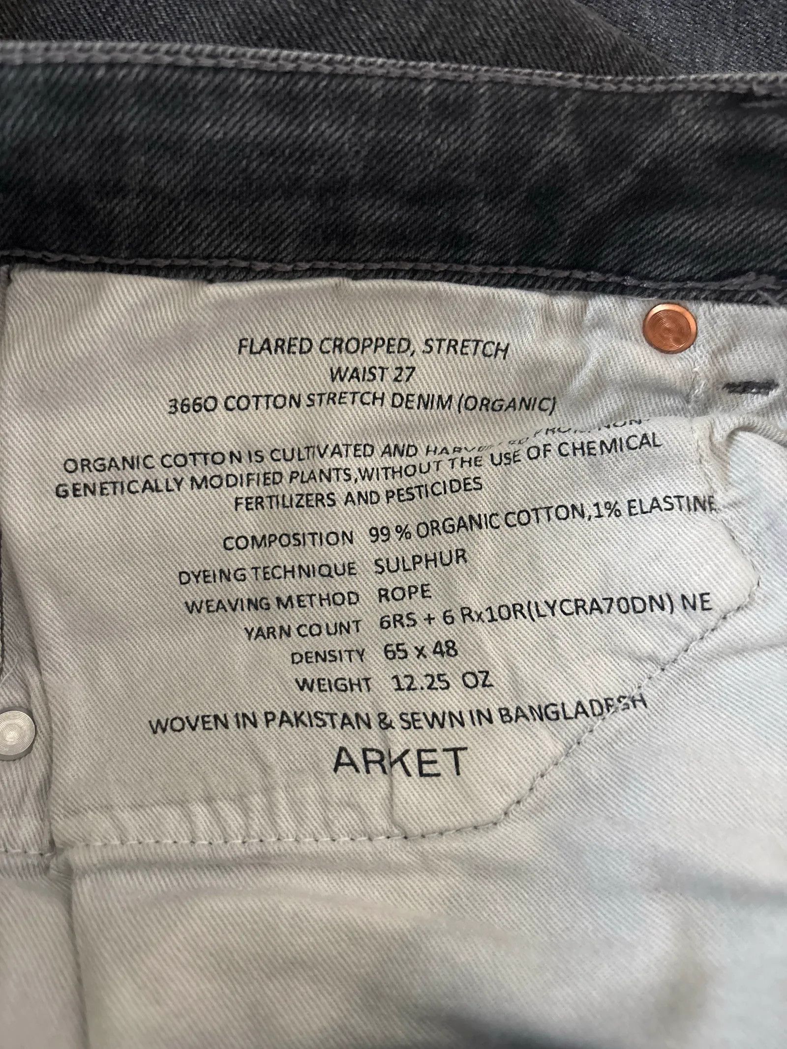 Arket Arket FERN CROPPED UTSVÄNGDA STRETCHJEANS Jeans Size 27" / US 4 / IT 40 - 3 Thumbnail