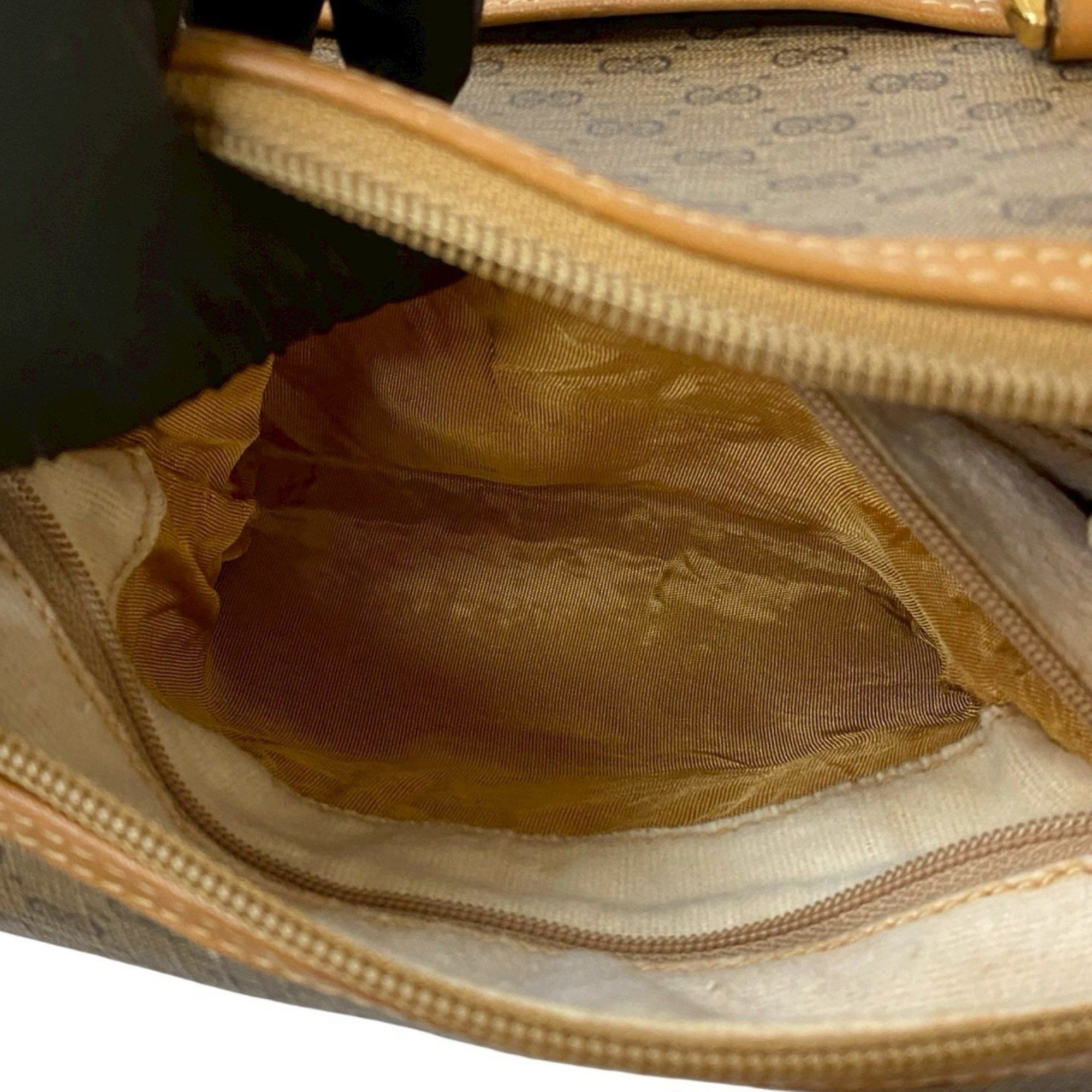 Gucci GUCCI Old Gucci Micro GG Logo Leather Handbag/Mini Boston Bag in Camel (33618) Size ONE SIZE - 10 Thumbnail