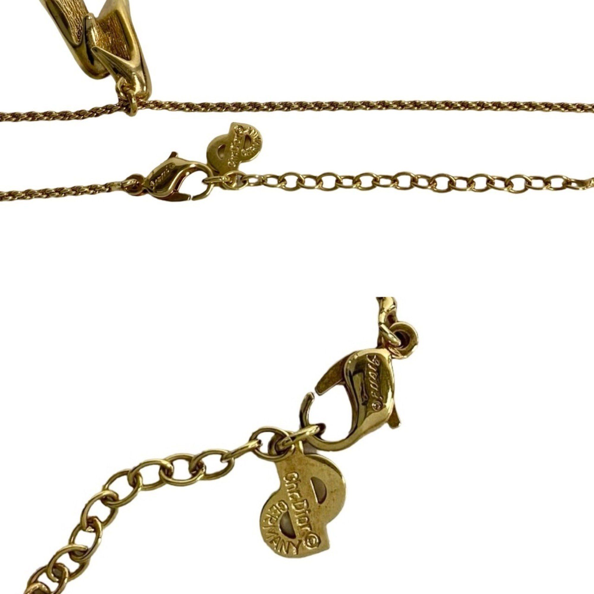 Dior Christian Dior High Heel Motif Necklace Pendant Choker Accessory Gold 31435 Size ONE SIZE - 3 Thumbnail