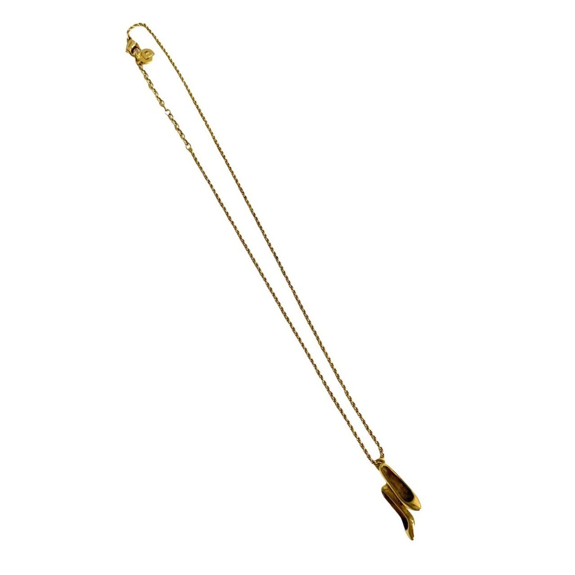 Dior Christian Dior High Heel Motif Necklace Pendant Choker Accessory Gold 31435 Size ONE SIZE - 5 Thumbnail