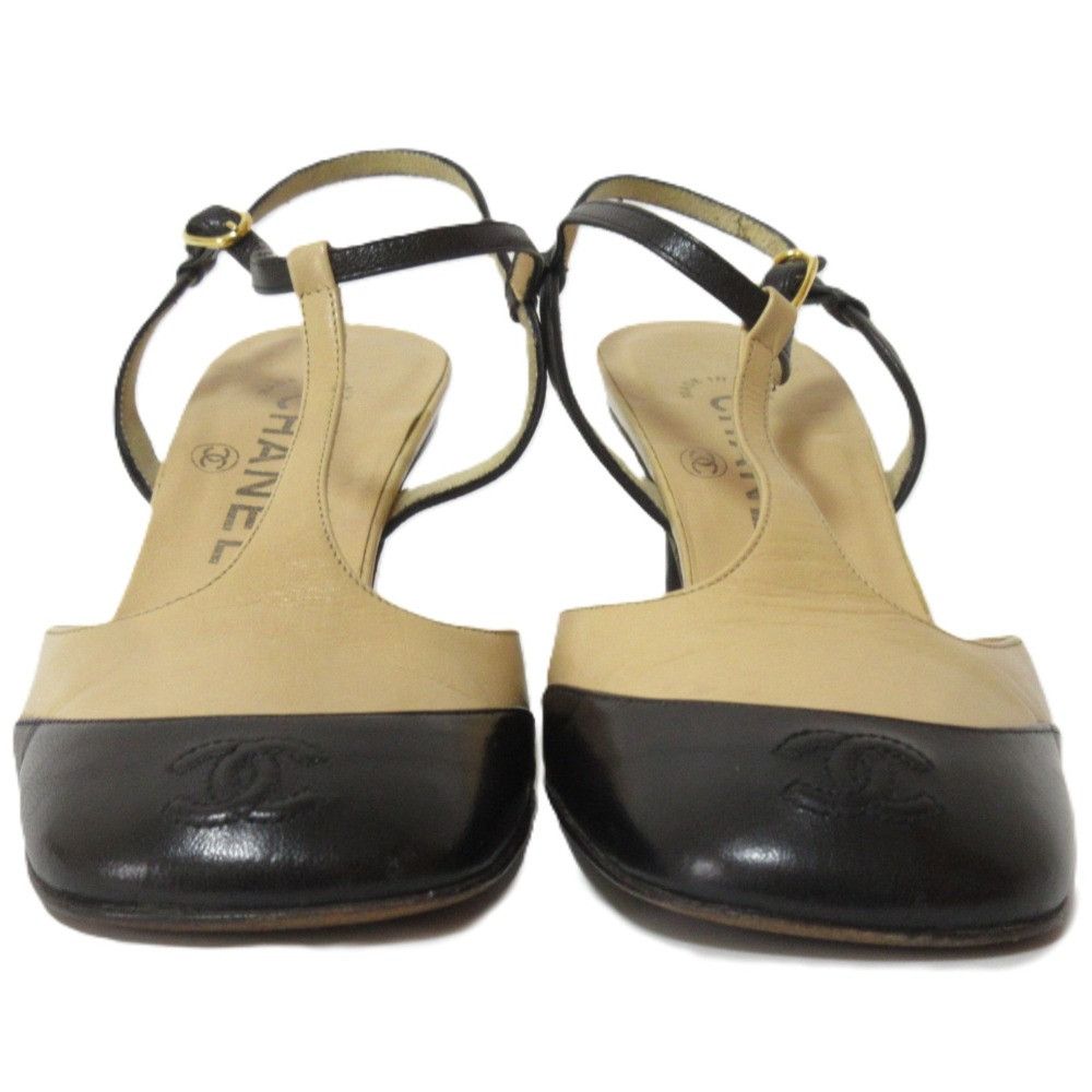 Chanel Chanel Chanel T-Strap Leather Pumps Leather Shoes DUTY FREE for USA Size ONE SIZE - 4 Thumbnail