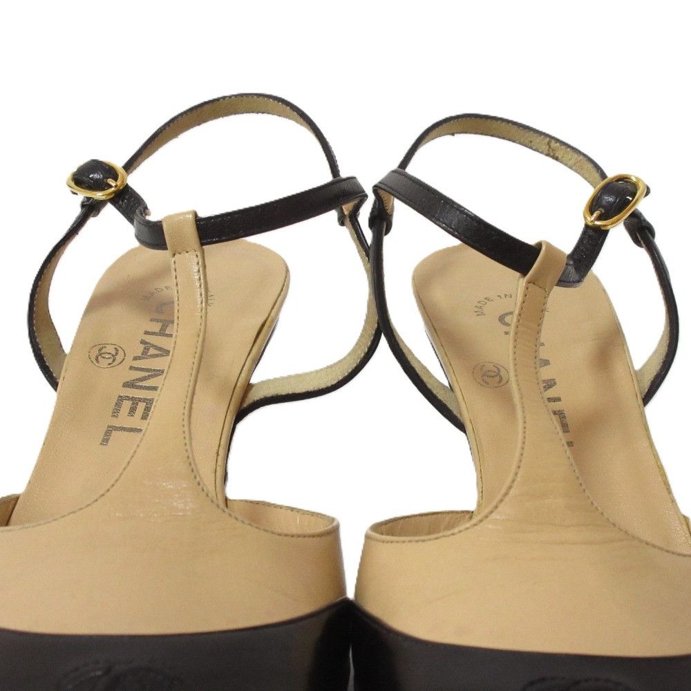 Chanel Chanel Chanel T-Strap Leather Pumps Leather Shoes DUTY FREE for USA Size ONE SIZE - 7 Thumbnail