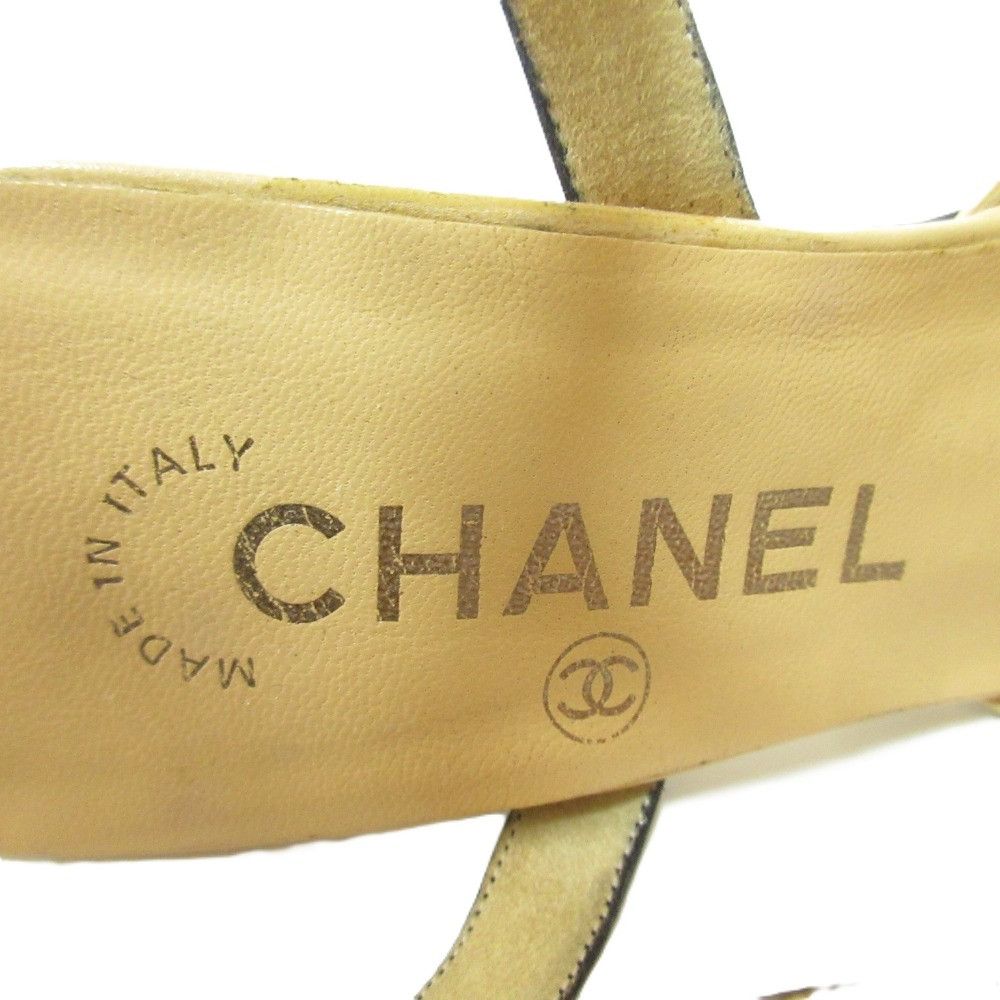 Chanel Chanel Chanel T-Strap Leather Pumps Leather Shoes DUTY FREE for USA Size ONE SIZE - 9 Thumbnail