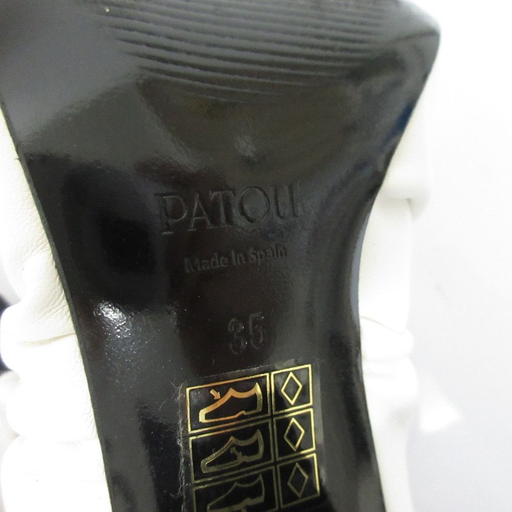 Other Other Patou Drawstring Leather Square Toe Block Heel Pumps Leather Shoes DUTY FREE for USA Size ONE SIZE - 7 Thumbnail