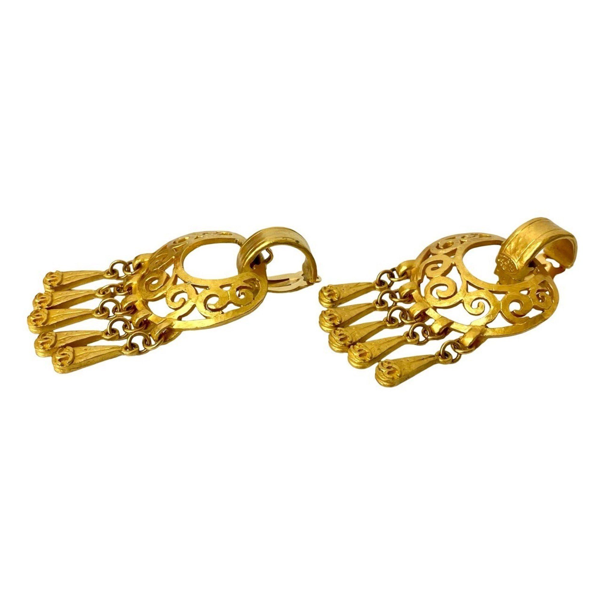 Chanel CHANEL Coco Mark Earrings and Ear Cuffs, Women's Gold, 81203 Size ONE SIZE - 4 Thumbnail